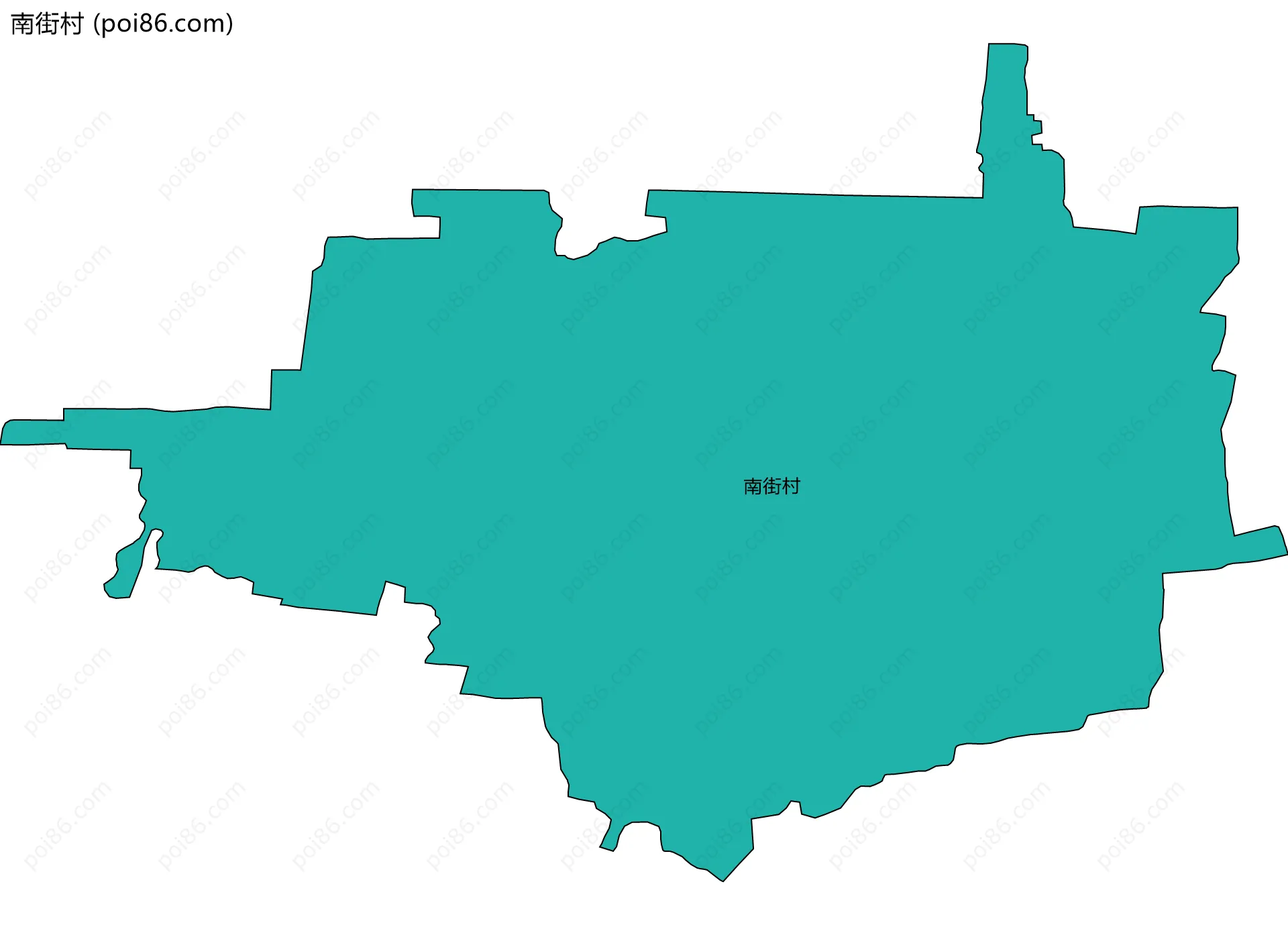 南街村边界地图