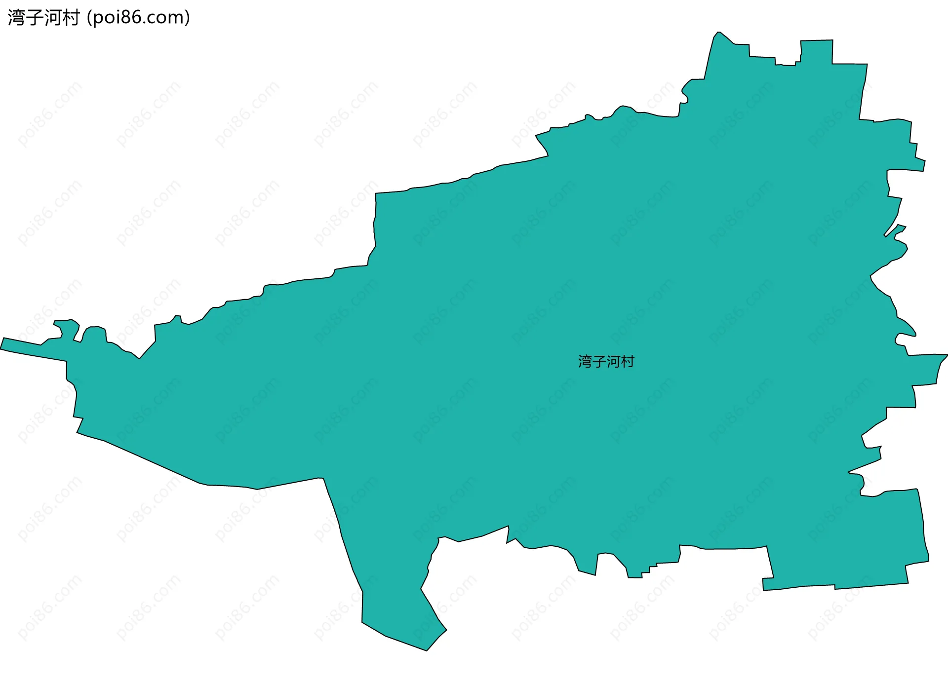 湾子河村边界地图