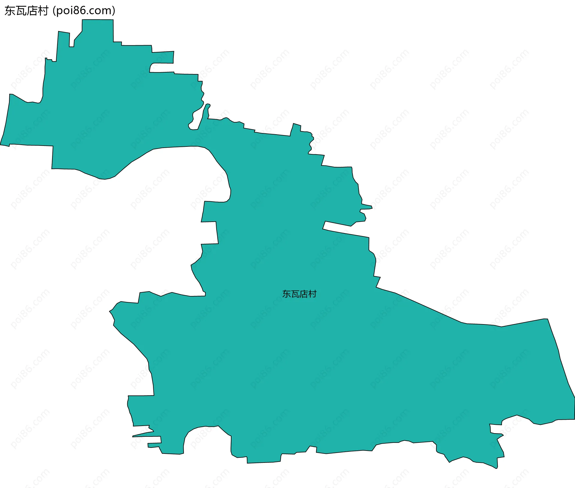 东瓦店村边界地图