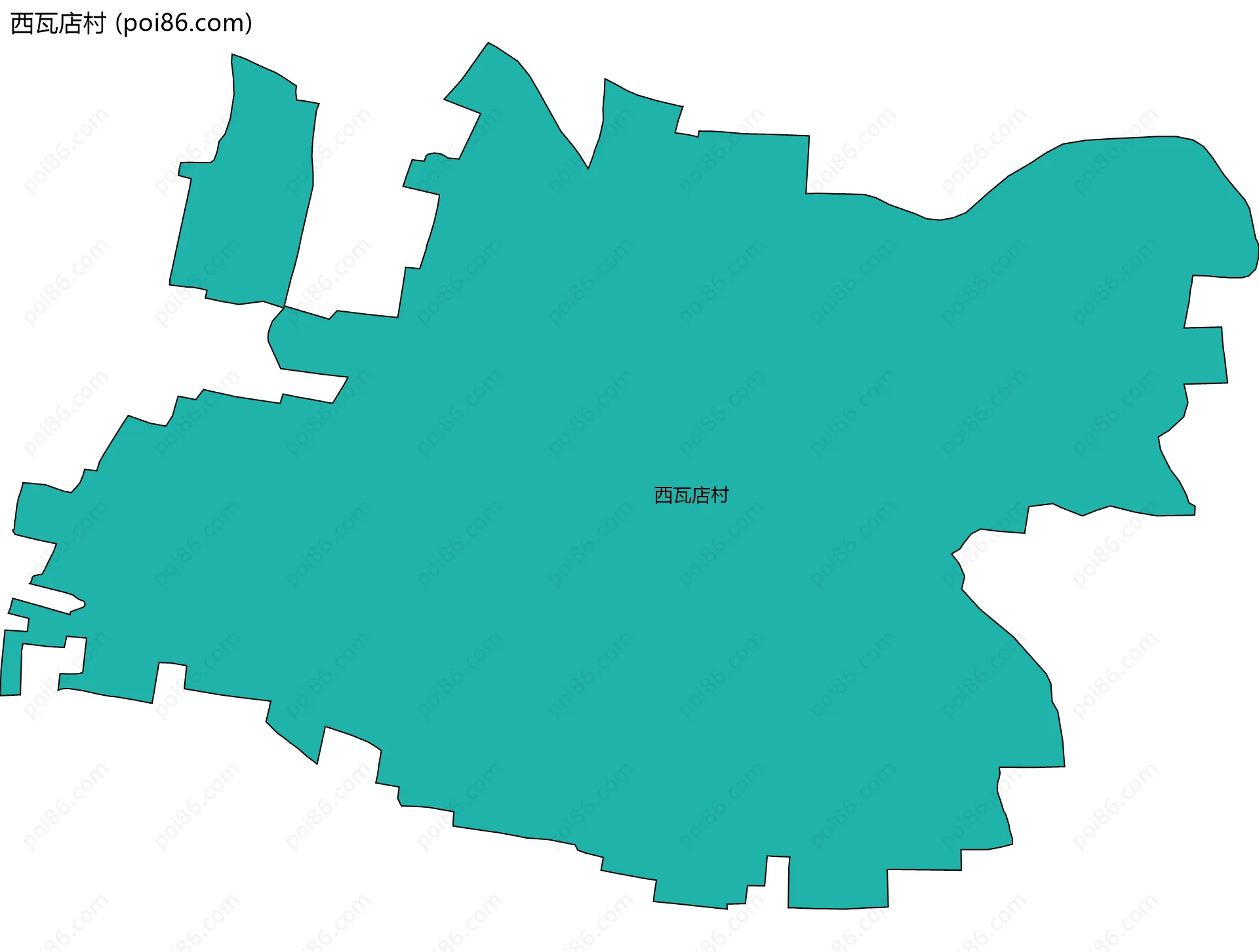 西瓦店村边界地图