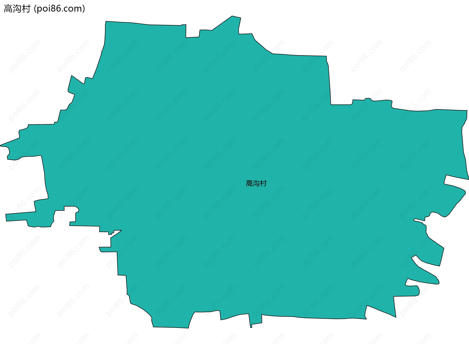高沟村边界地图