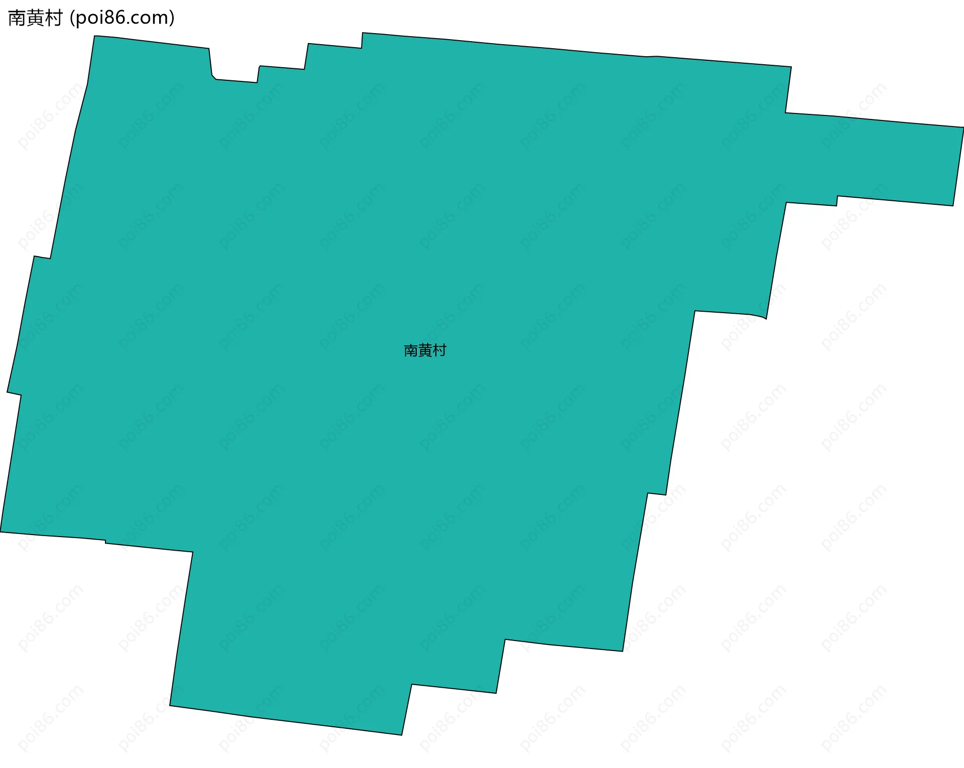 南黄村边界地图