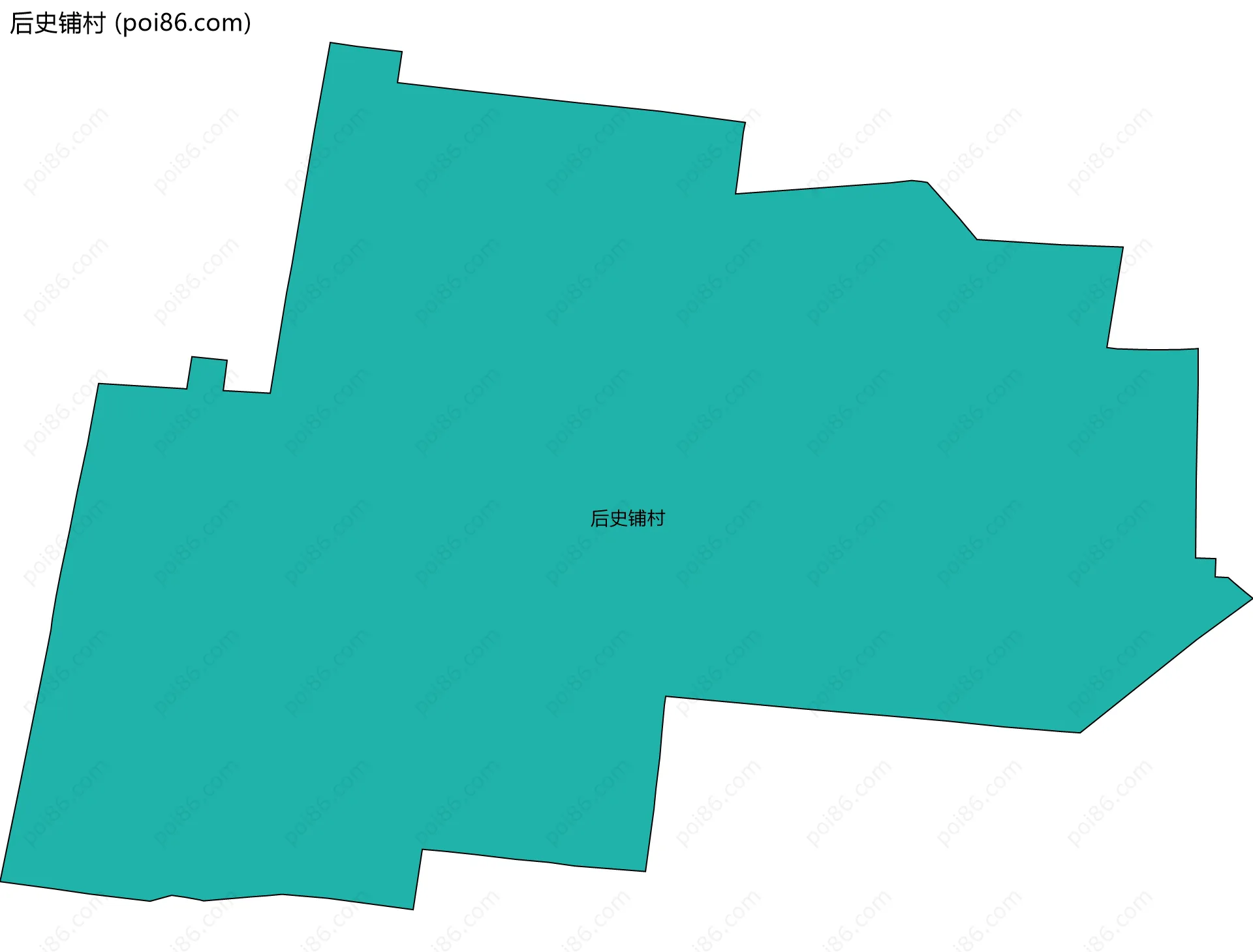 后史铺村边界地图