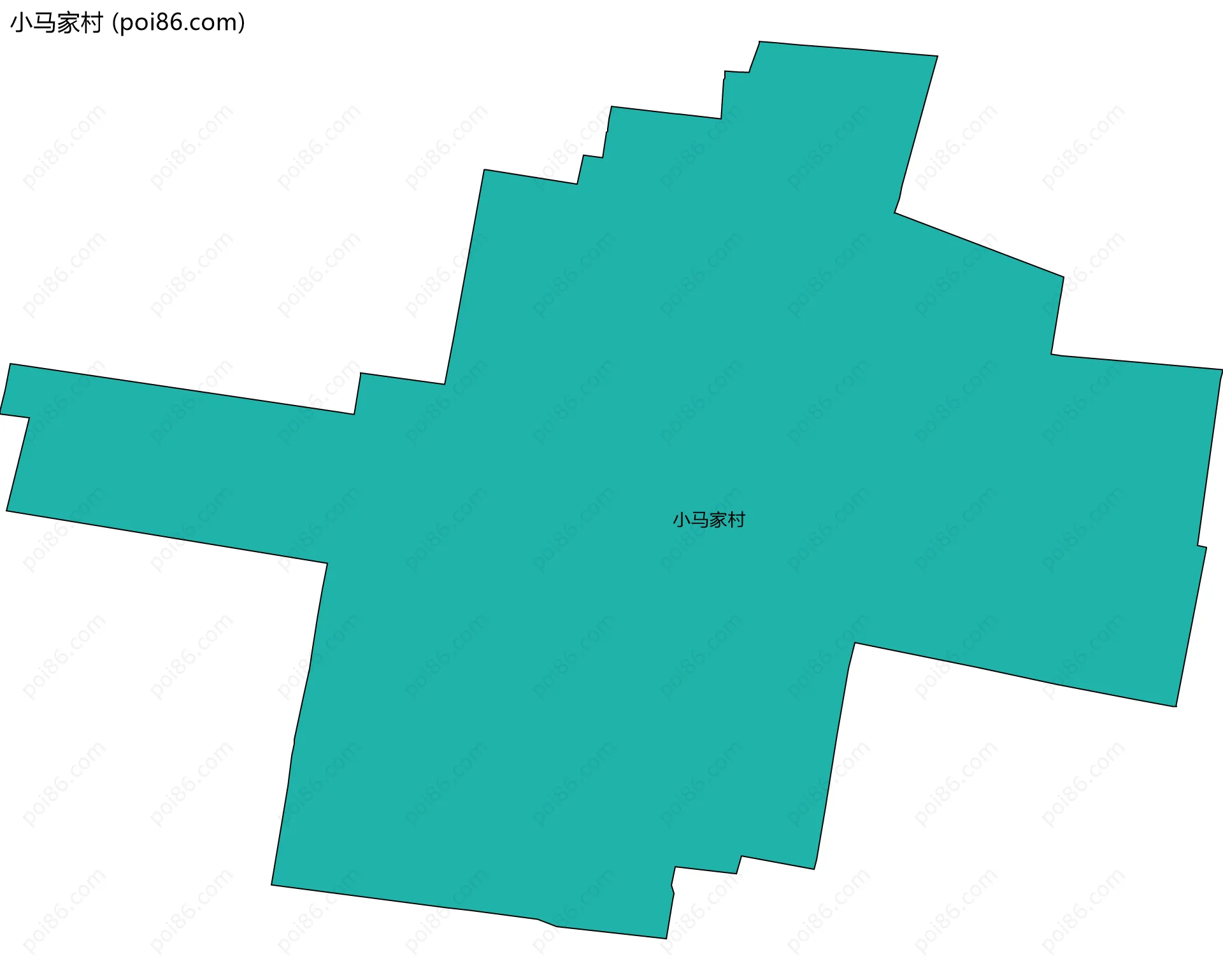 小马家村边界地图