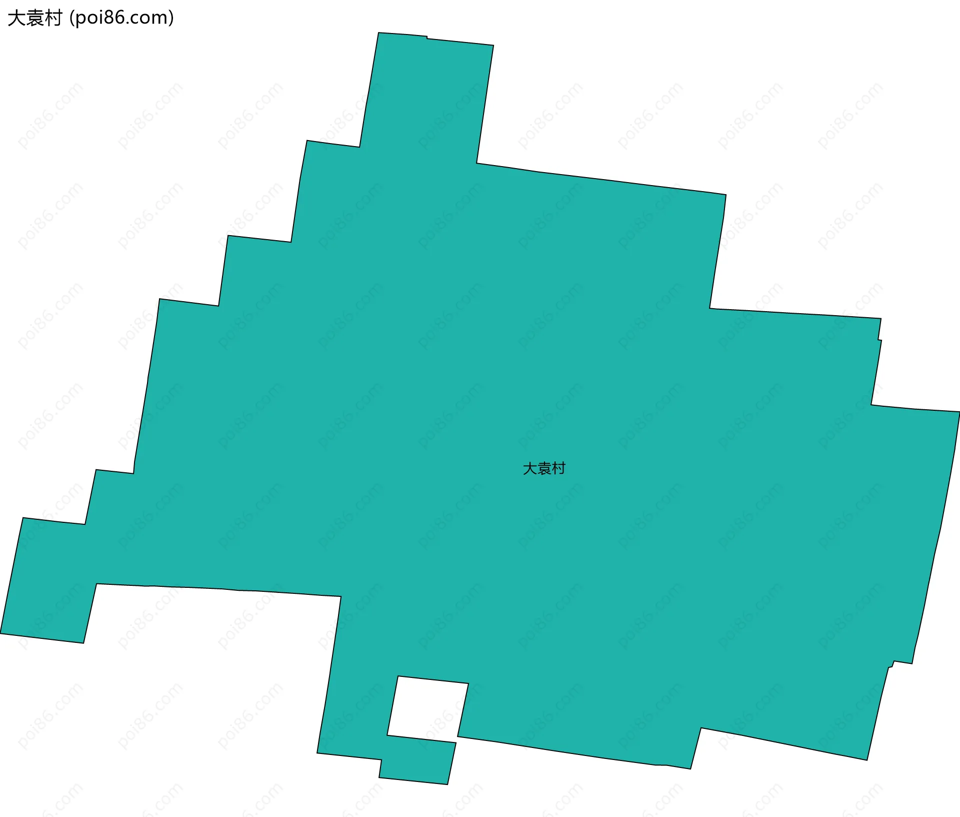大袁村边界地图