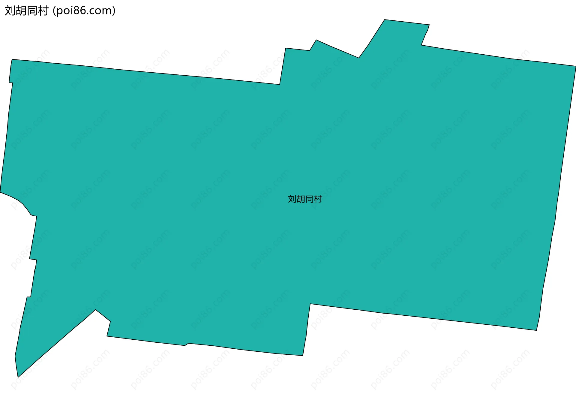 刘胡同村边界地图