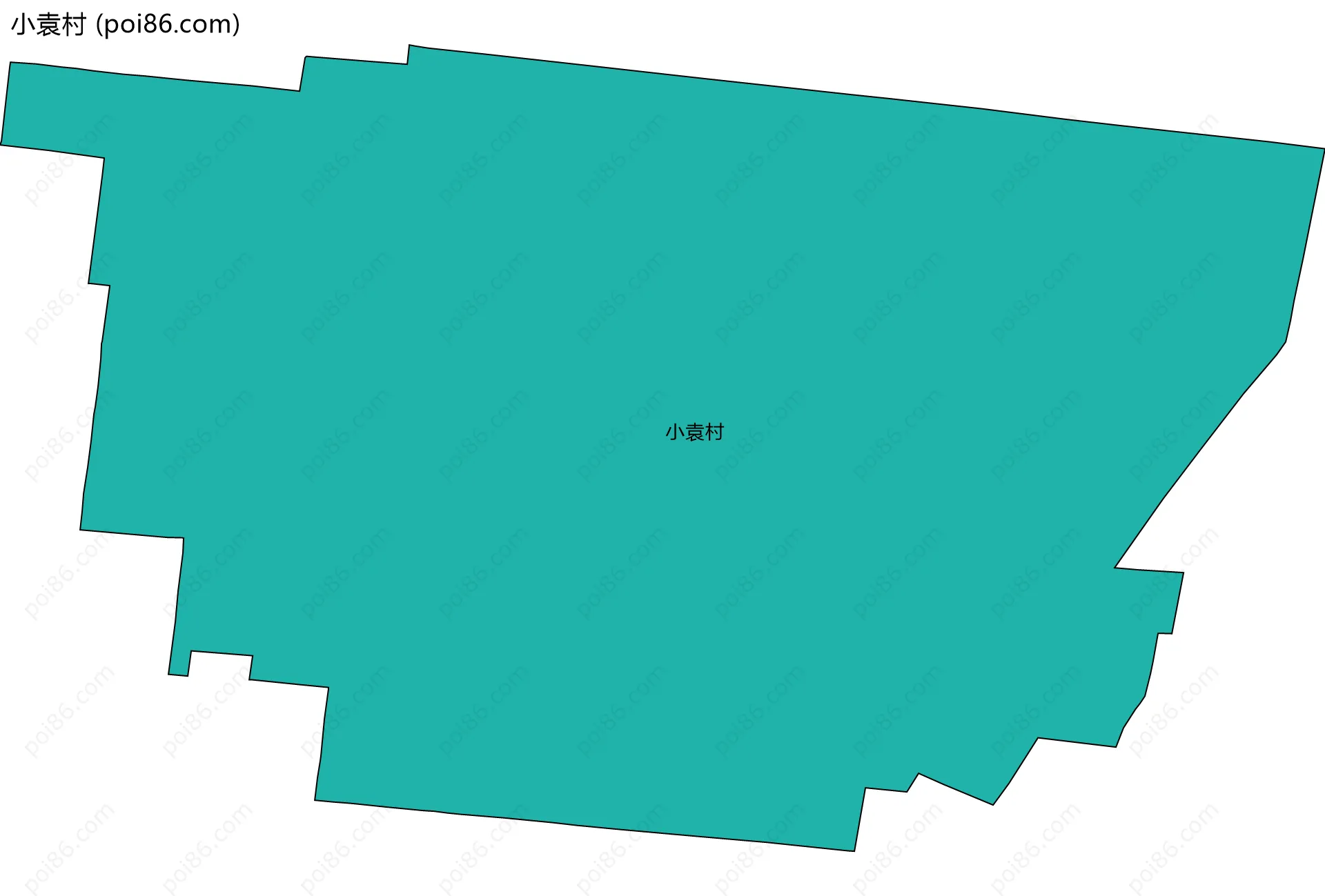 小袁村边界地图