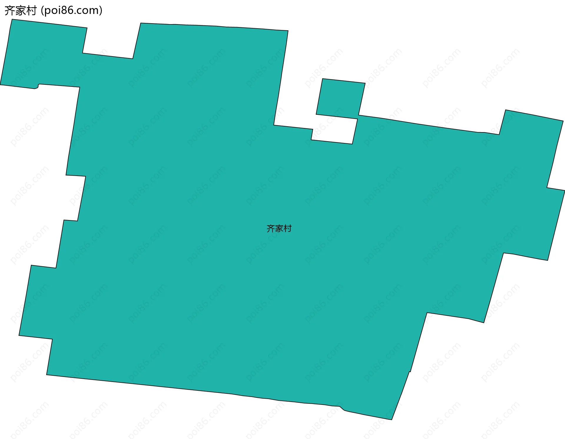 齐家村边界地图