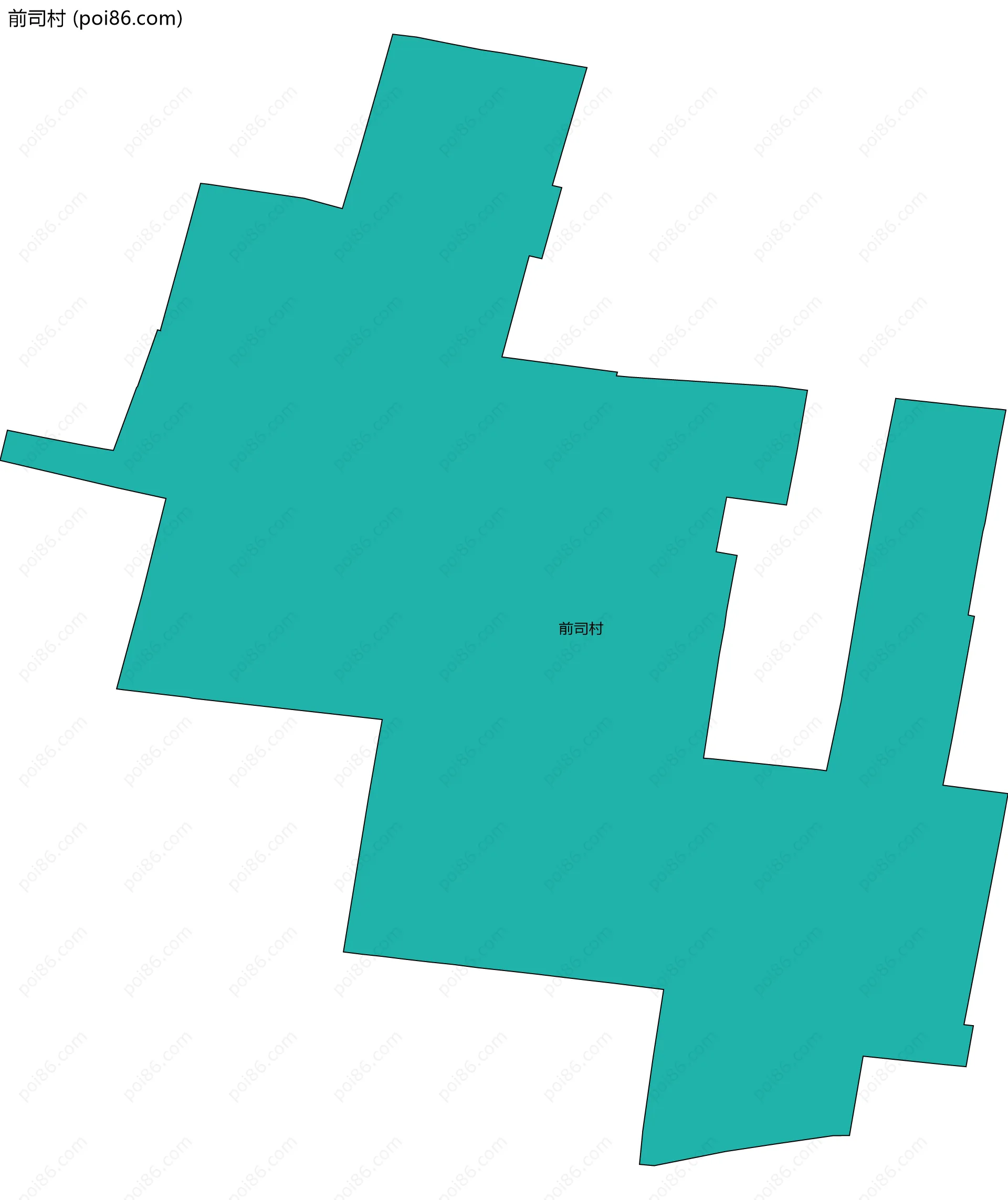 前司村边界地图