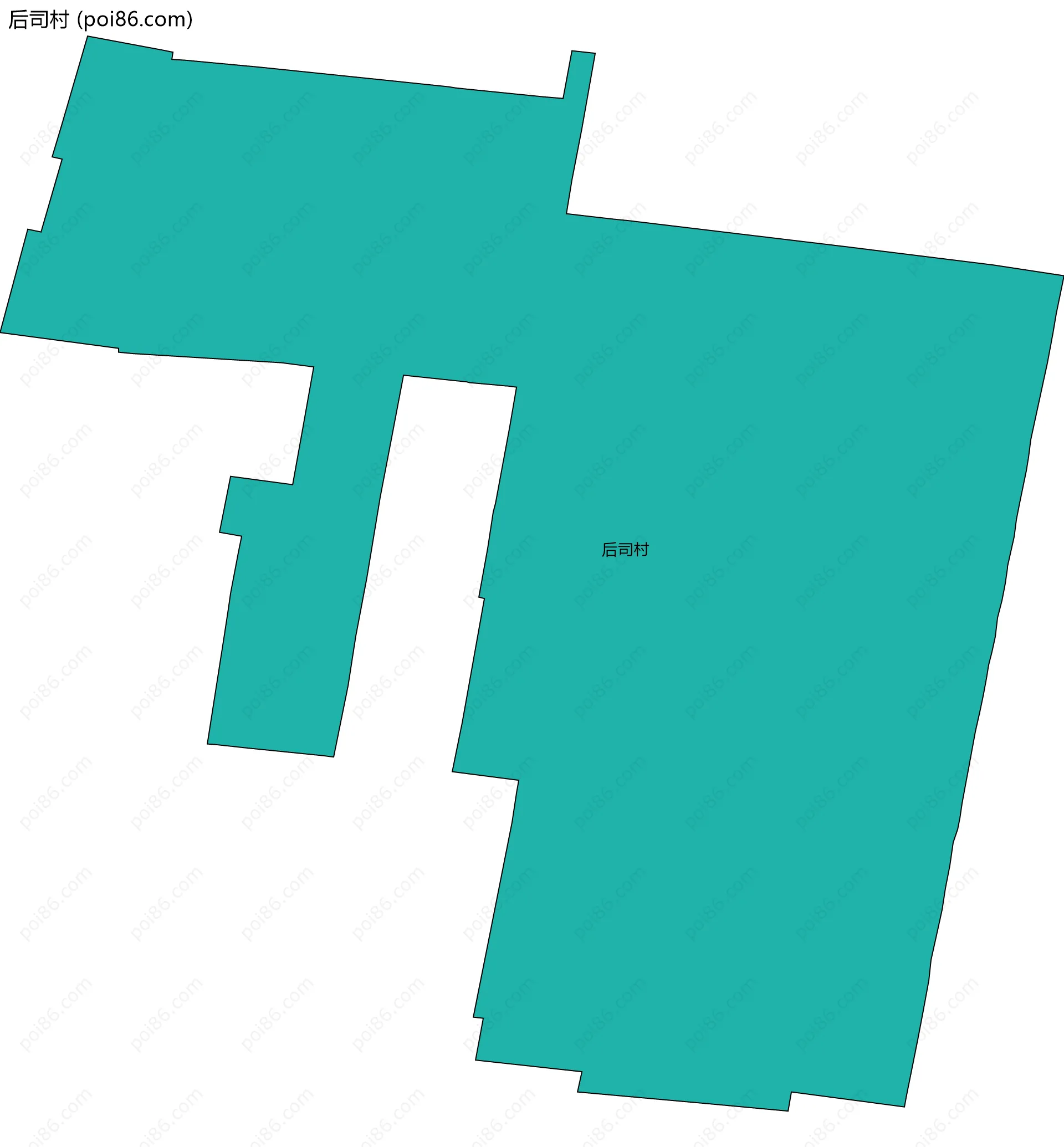 后司村边界地图