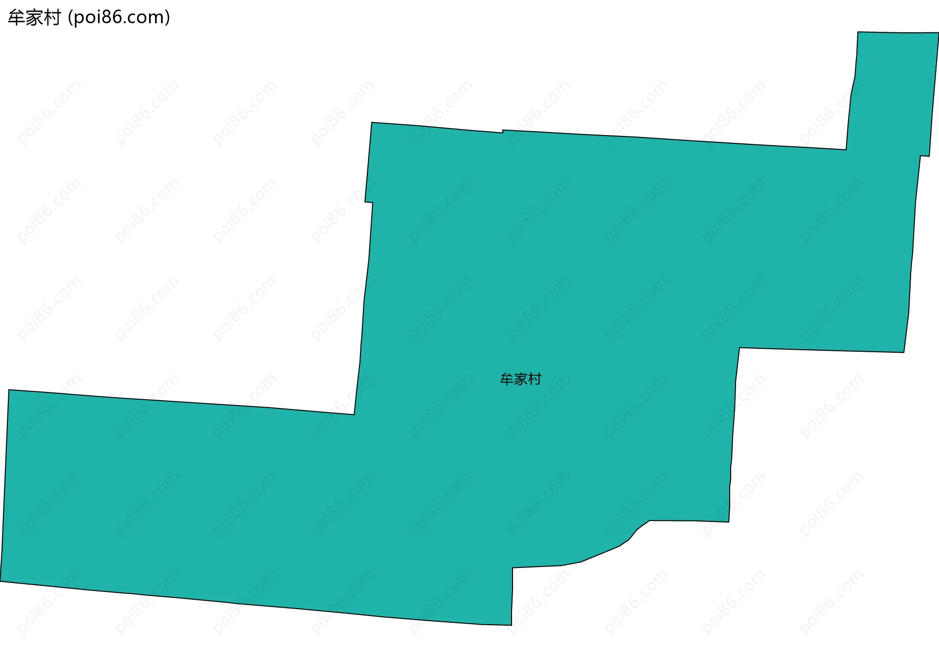 牟家村边界地图