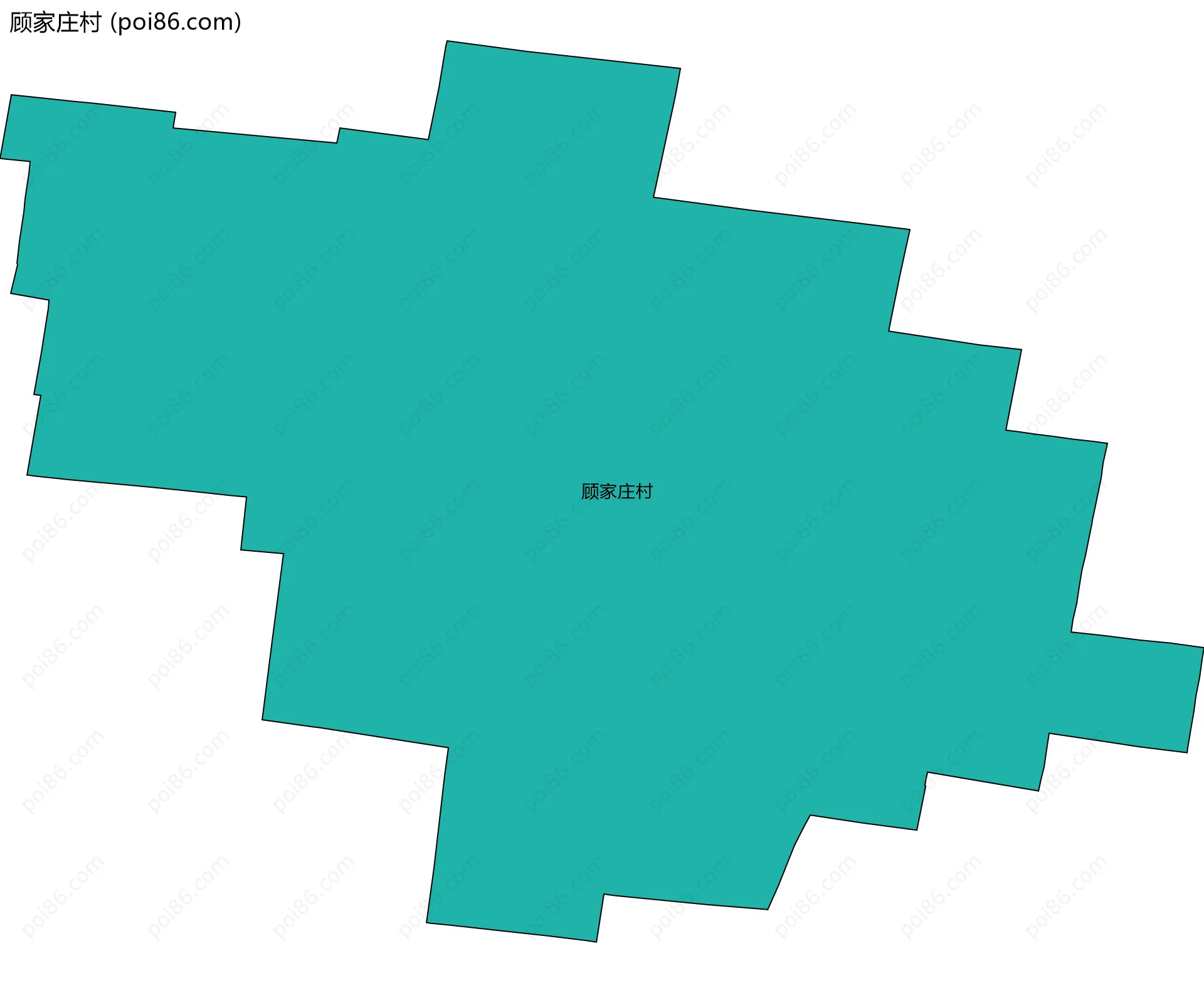顾家庄村边界地图