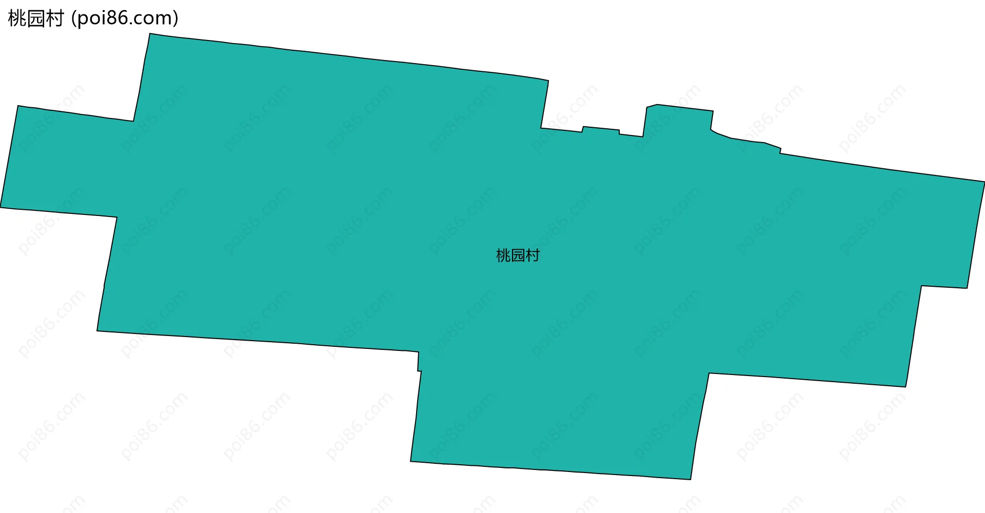 桃园村边界地图