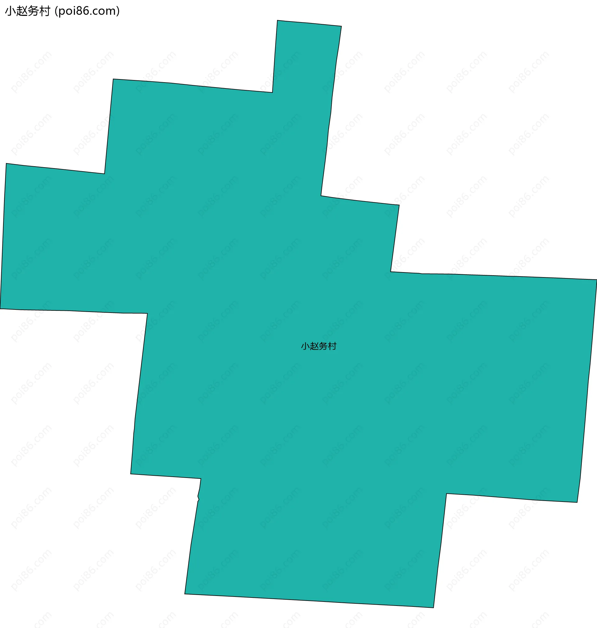 小赵务村边界地图