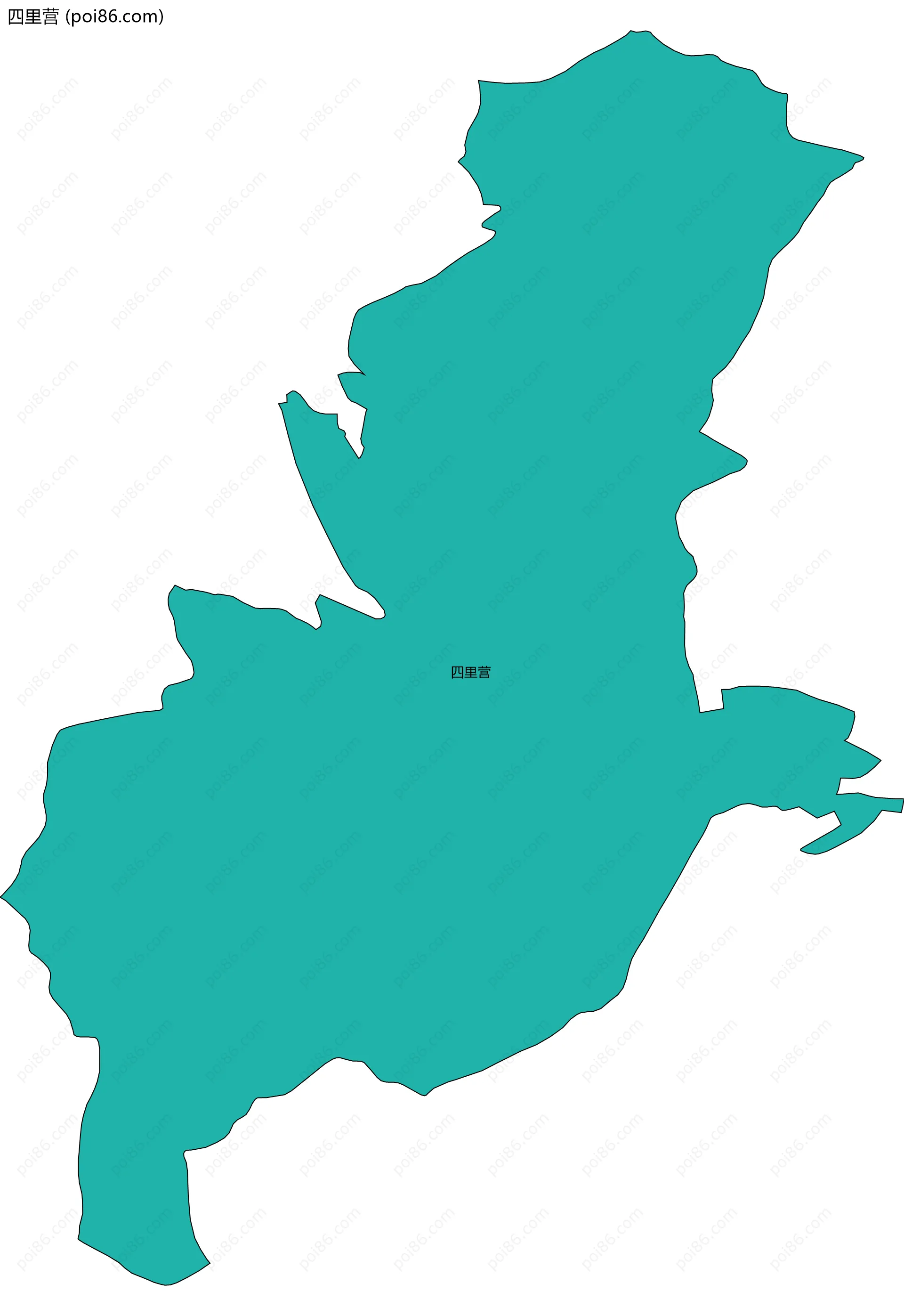 四里营边界地图