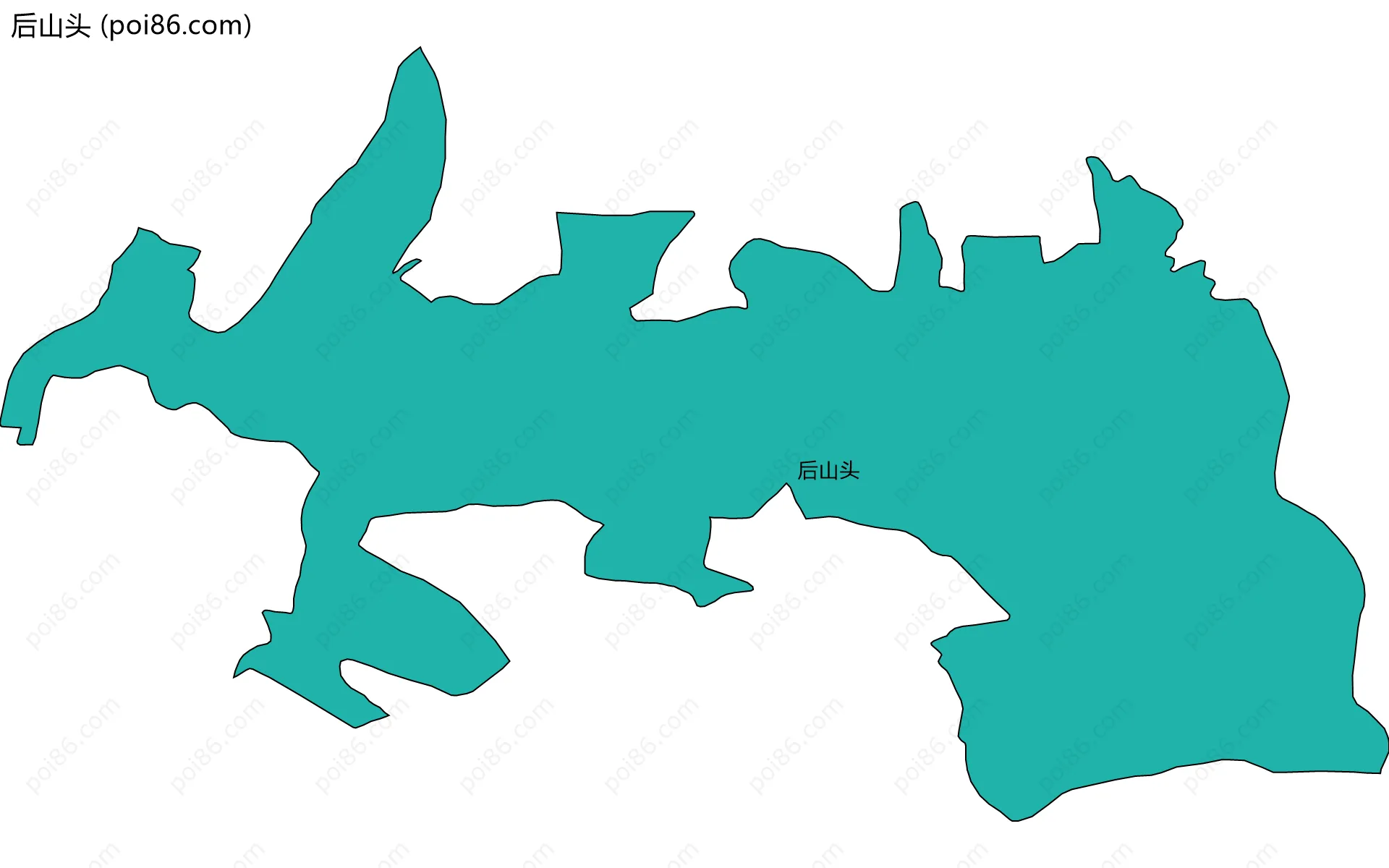 后山头边界地图
