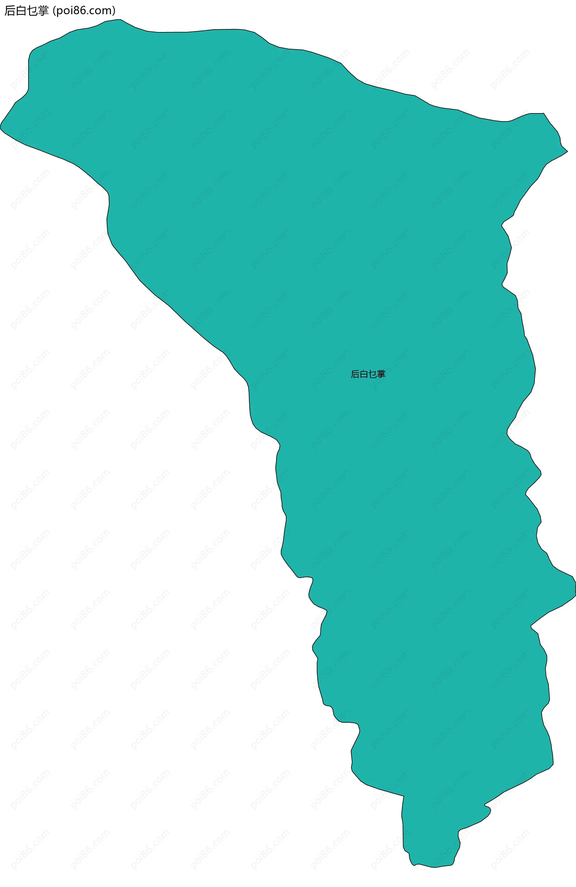 后白乜掌边界地图