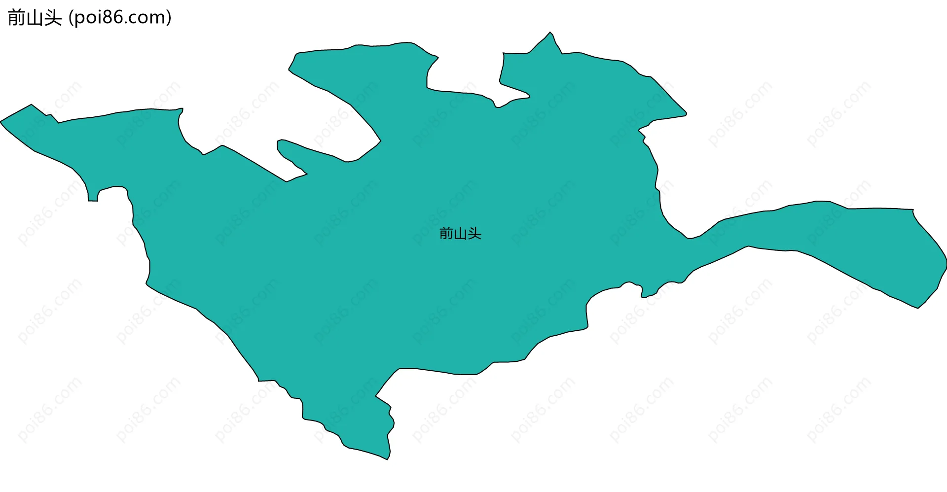 前山头边界地图