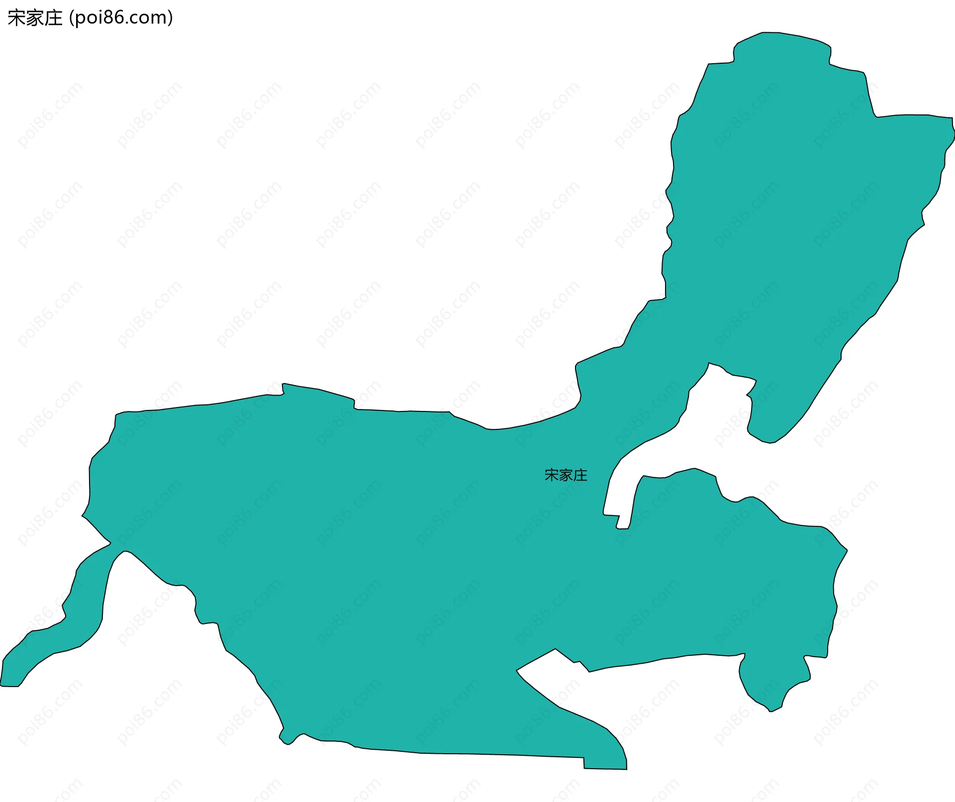 宋家庄边界地图