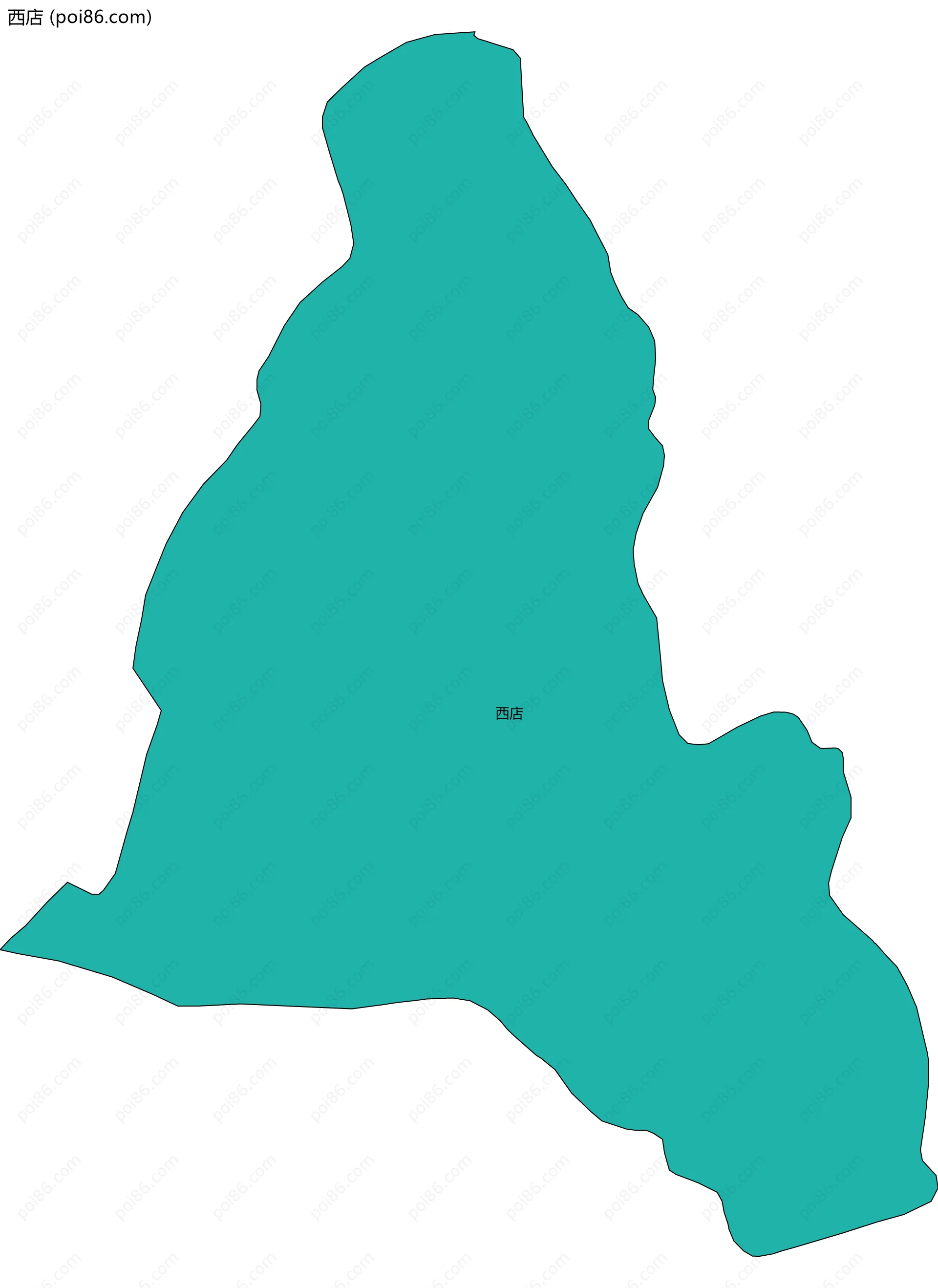 西店边界地图