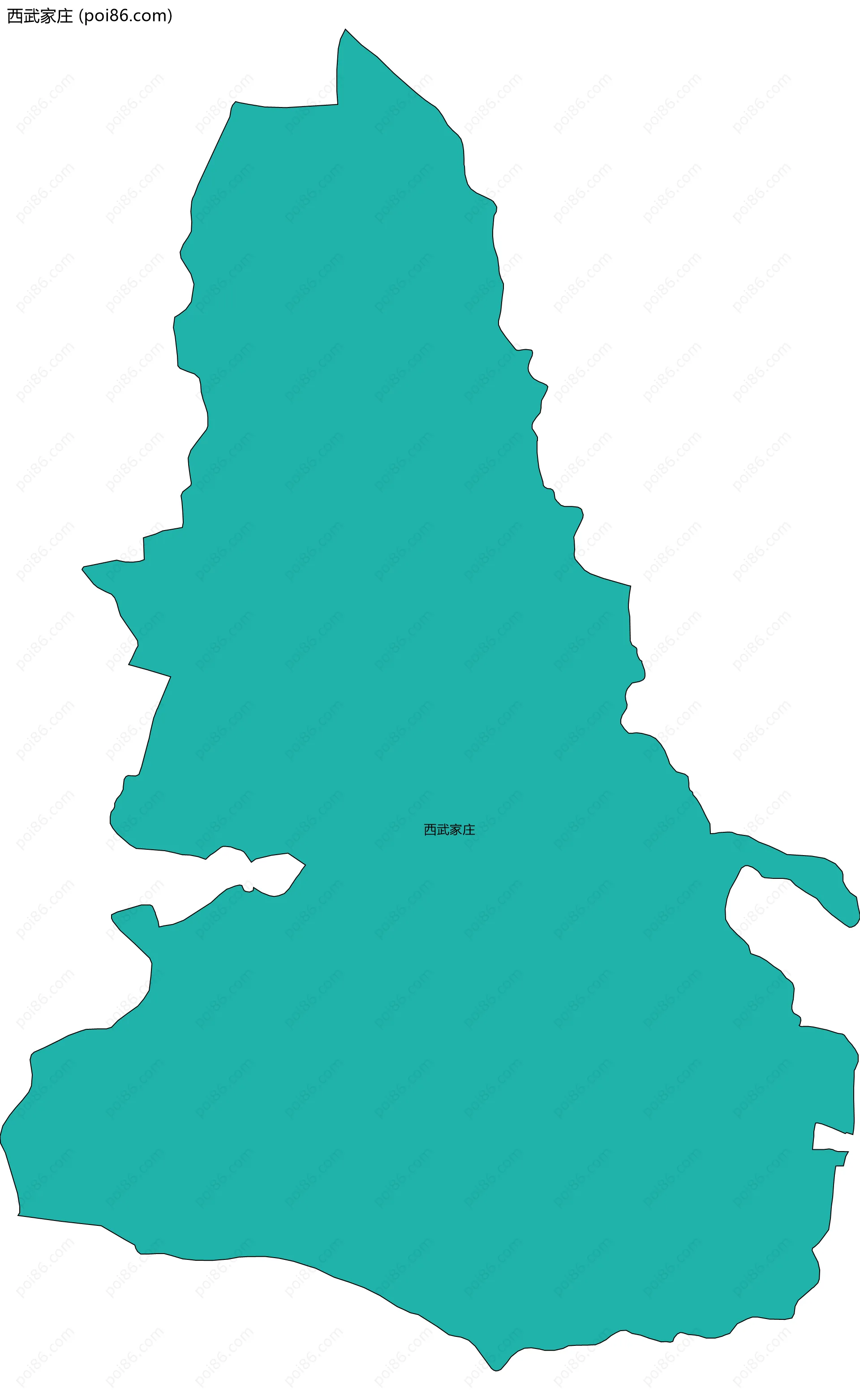 西武家庄边界地图