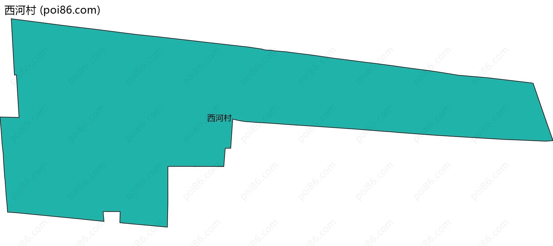 西河村边界地图