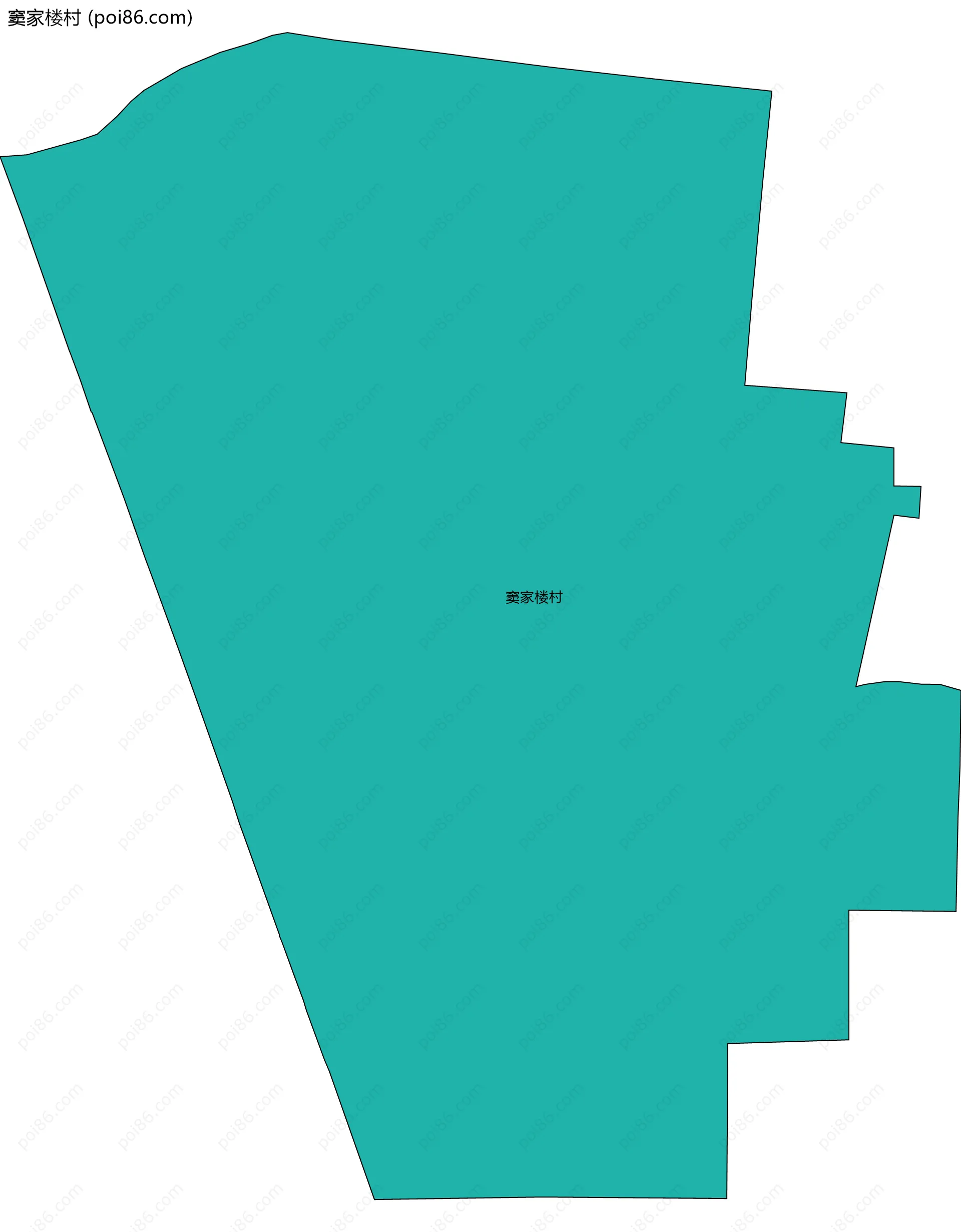 窦家楼村边界地图