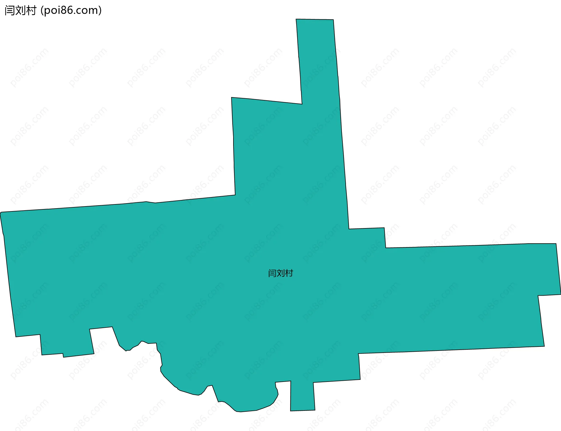 闫刘村边界地图
