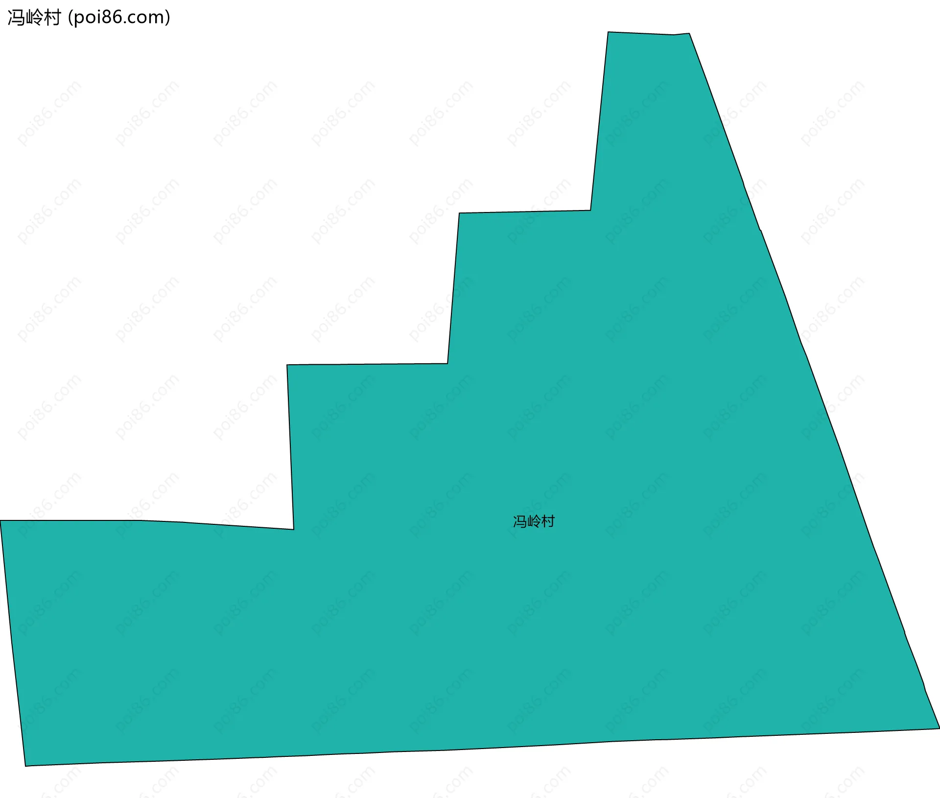冯岭村边界地图