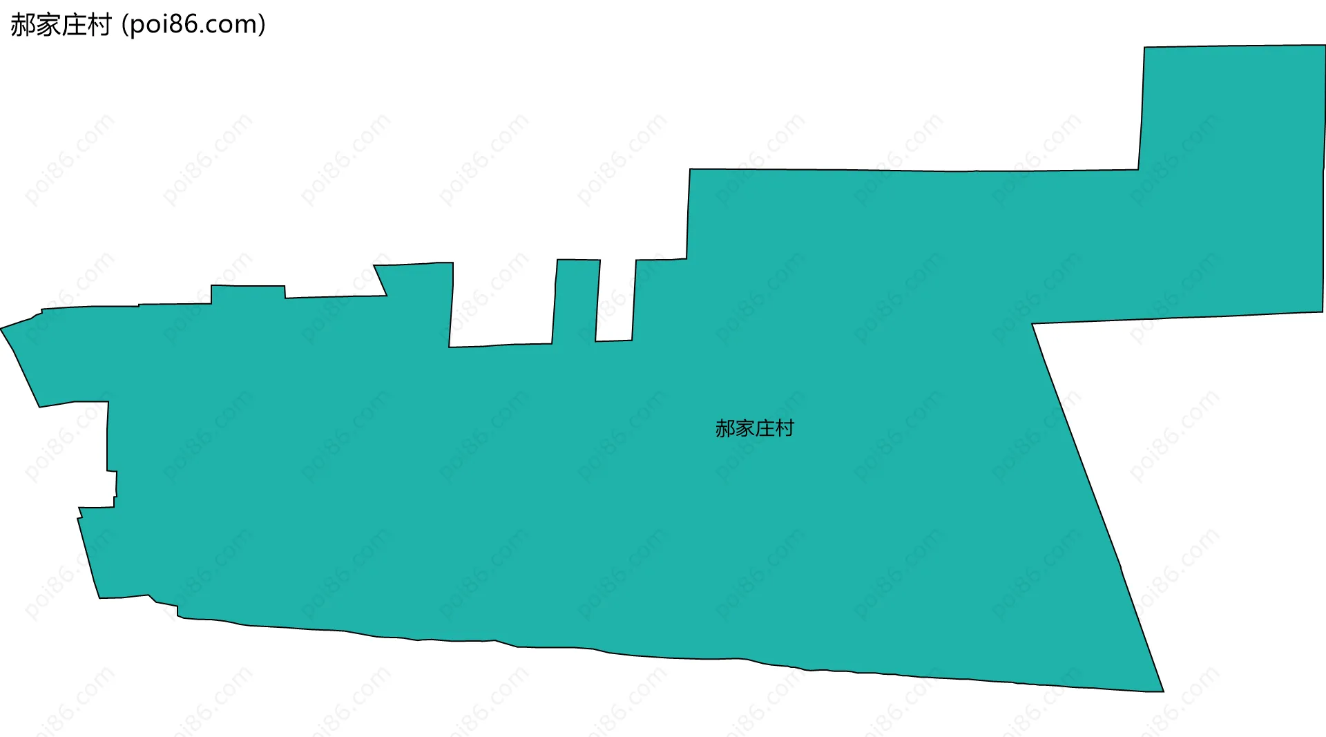 郝家庄村边界地图