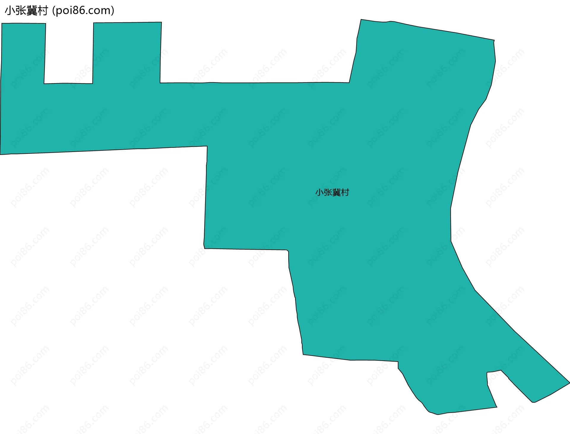 小张冀村边界地图