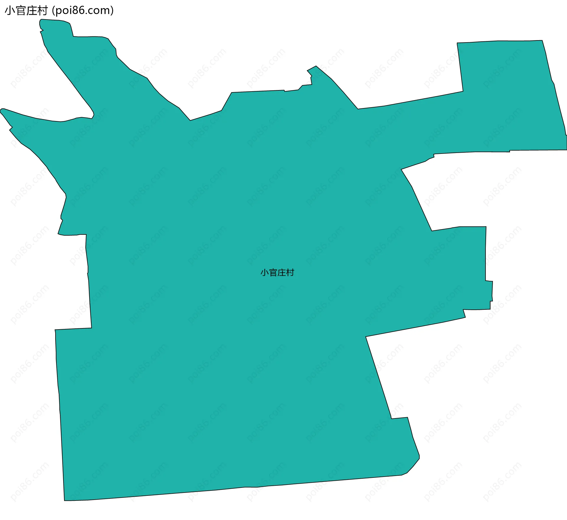 小官庄村边界地图