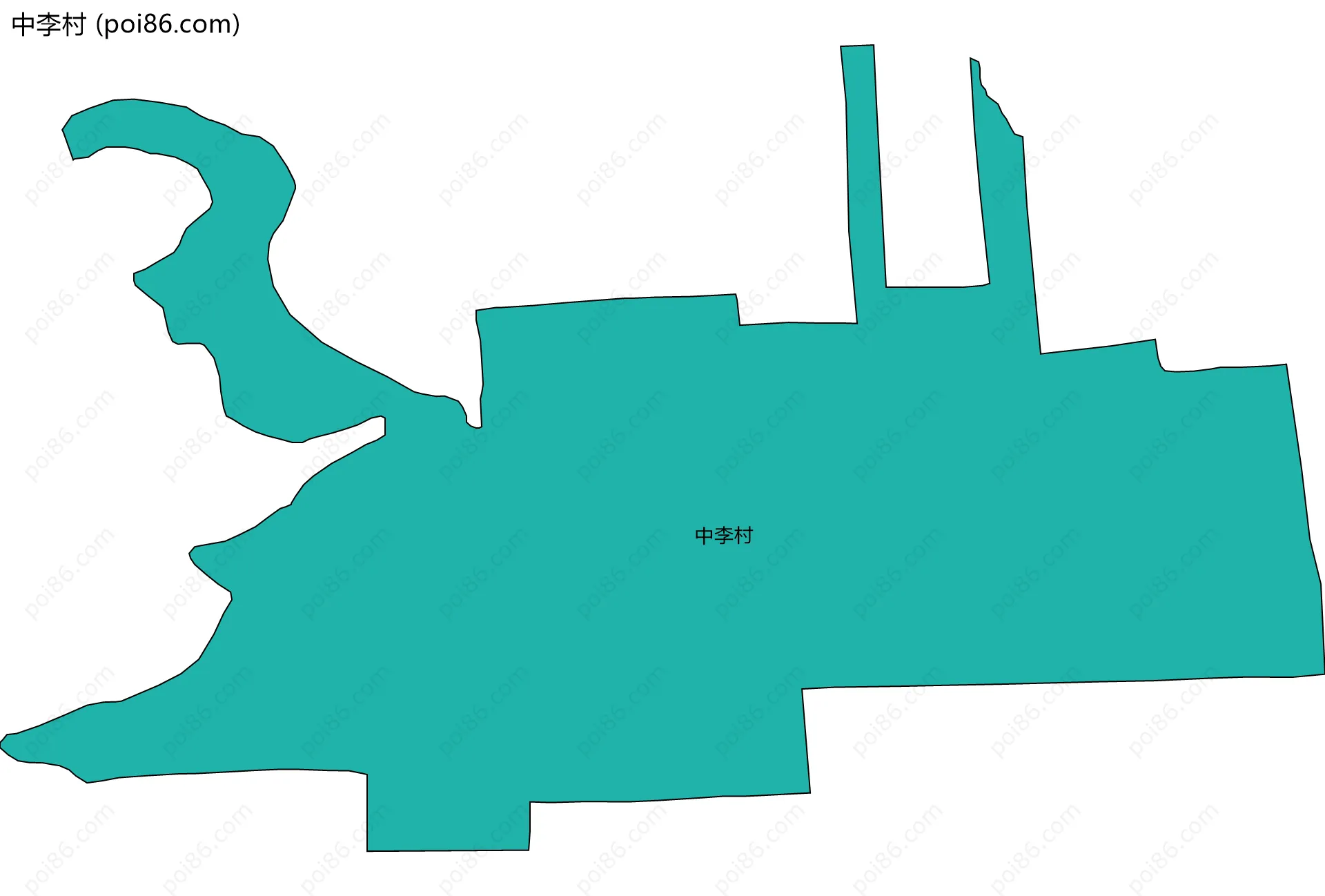 中李村边界地图