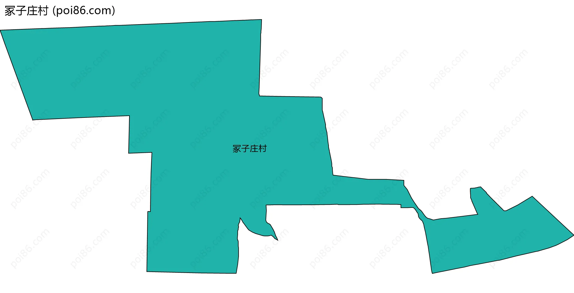 冢子庄村边界地图