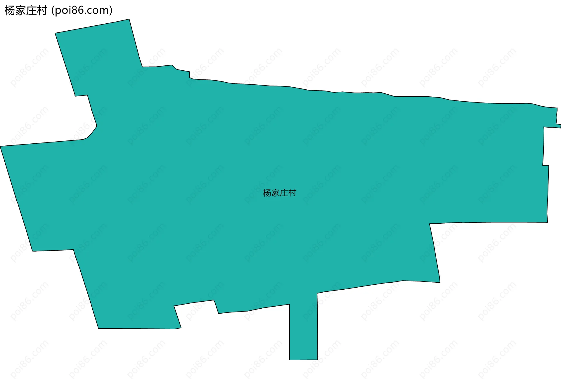 杨家庄村边界地图