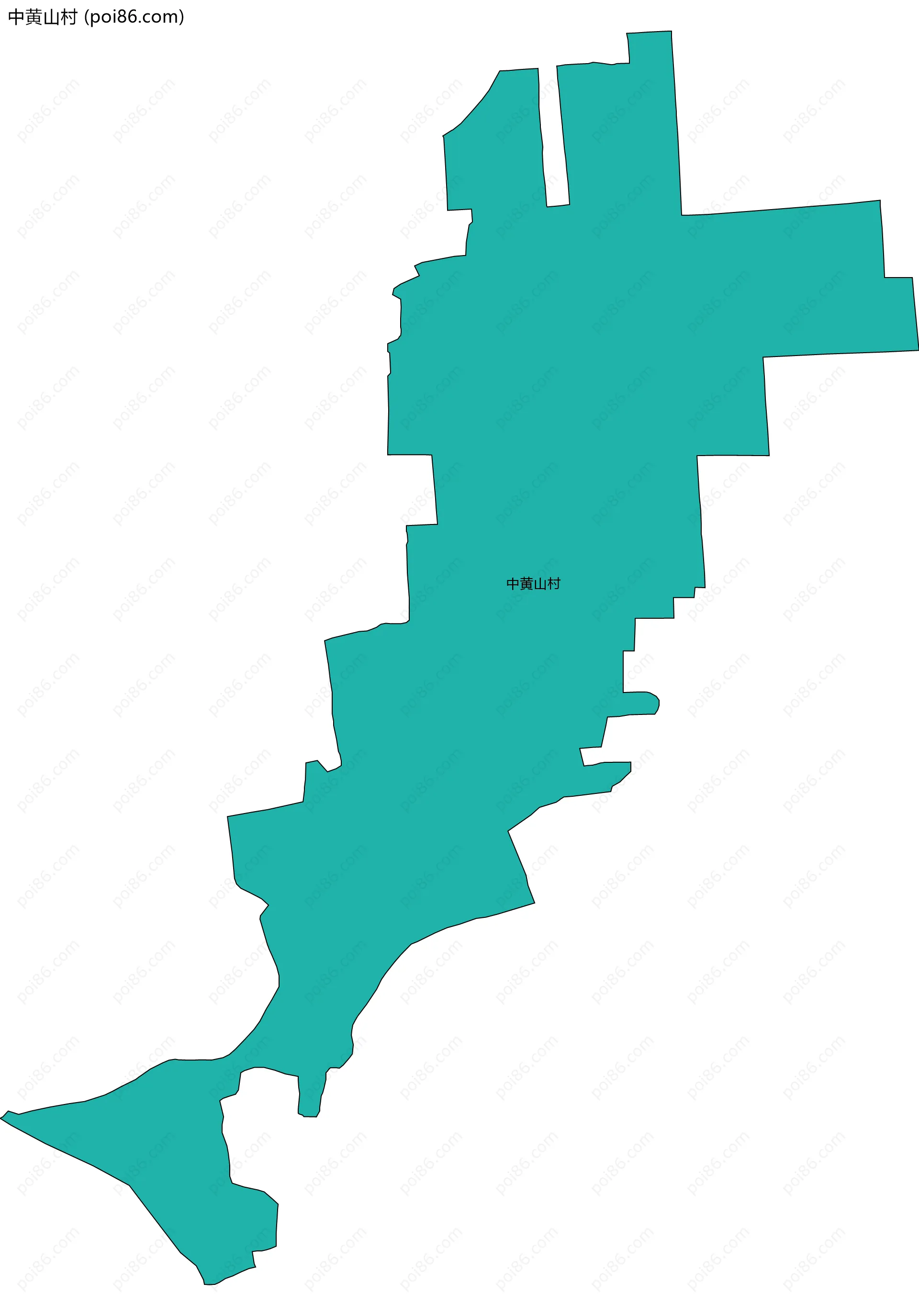 中黄山村边界地图