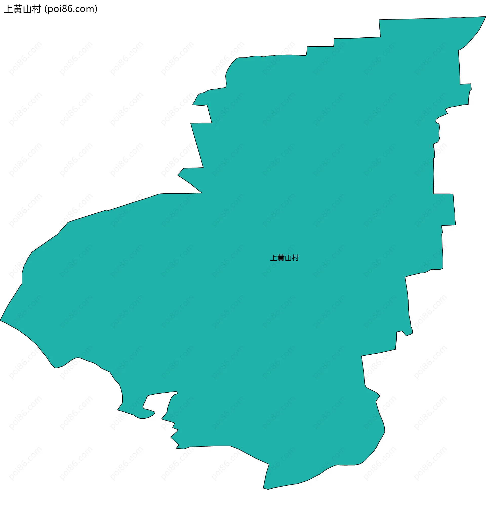 上黄山村边界地图