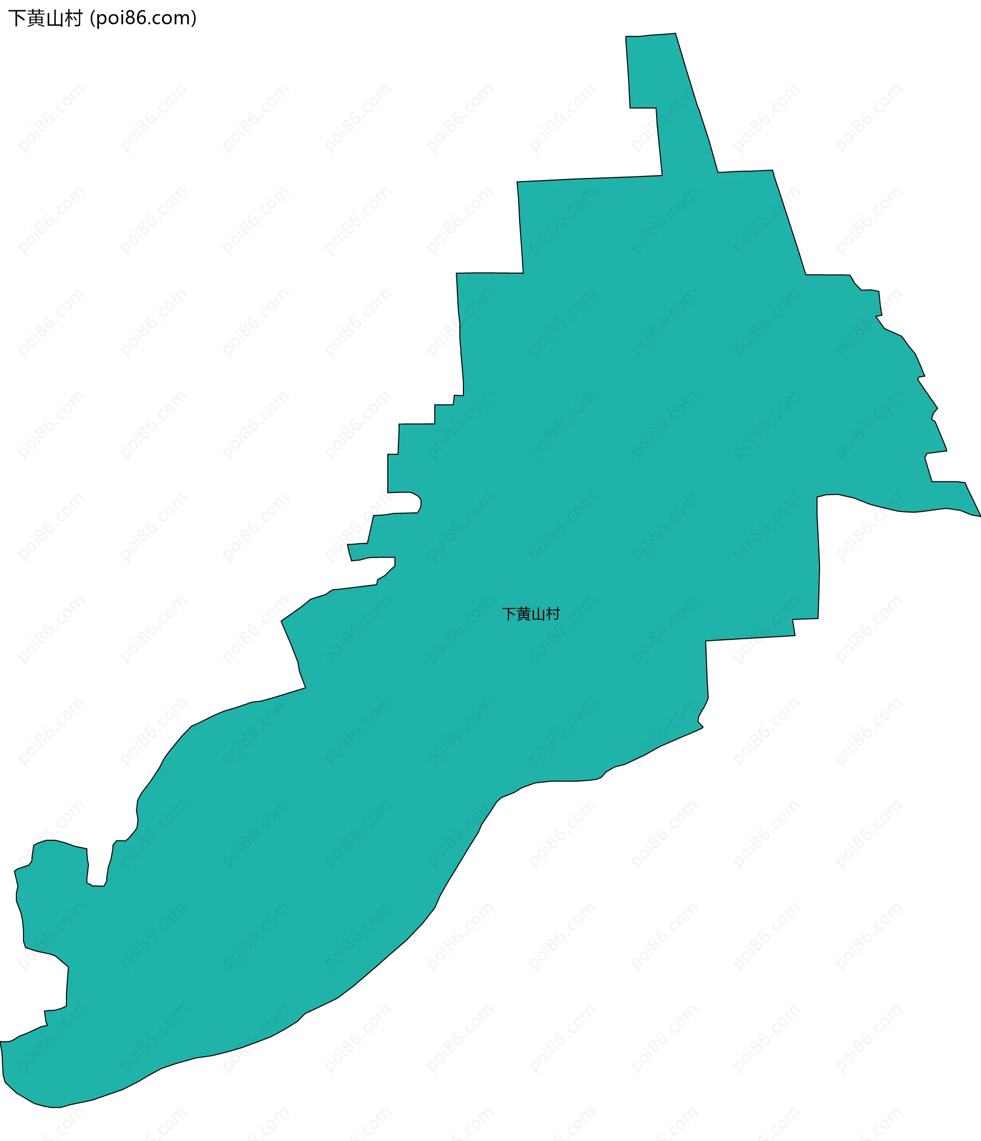 下黄山村边界地图
