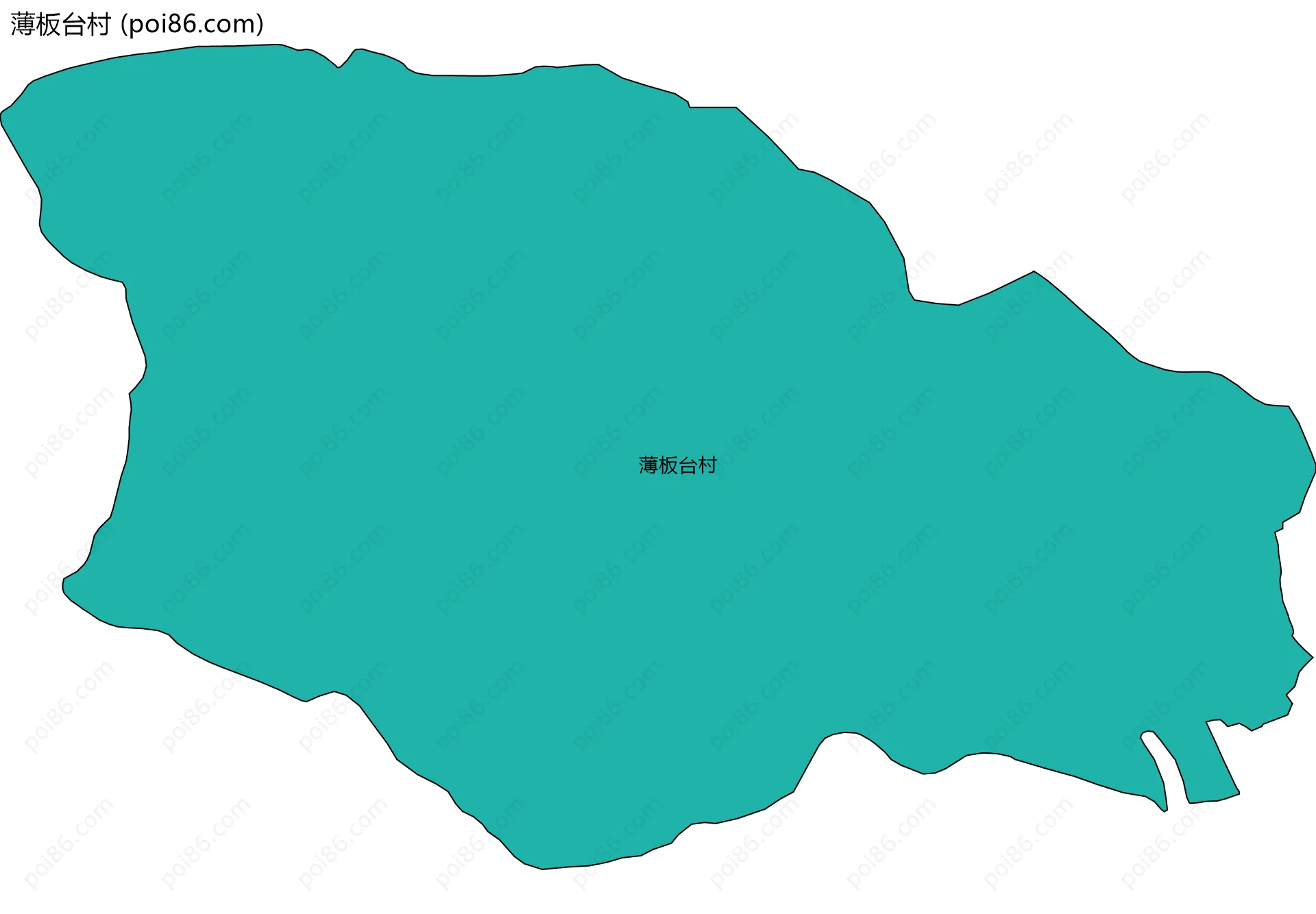 薄板台村边界地图