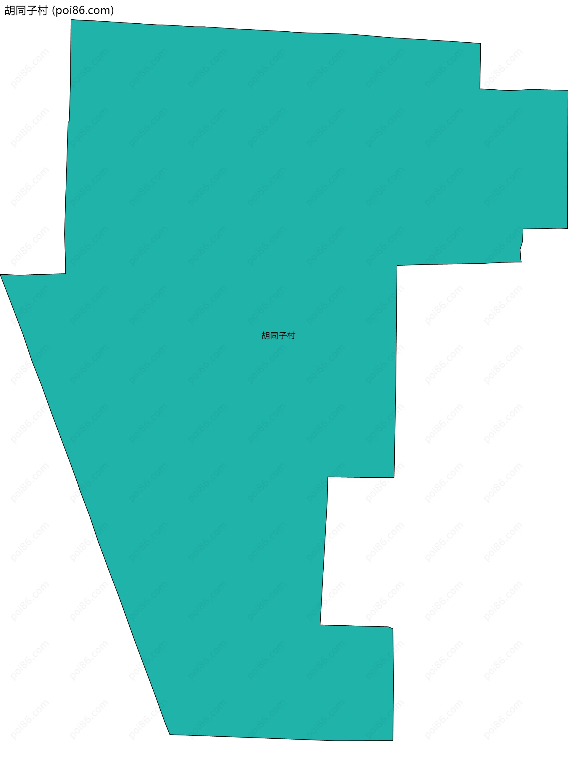 胡同子村边界地图