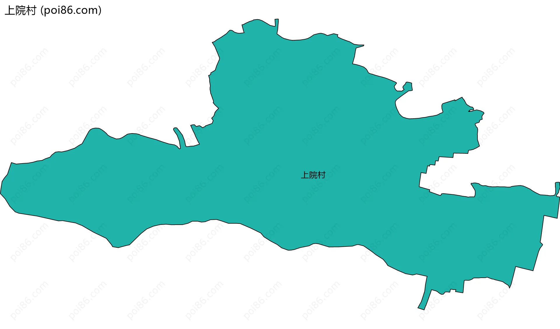 上院村边界地图