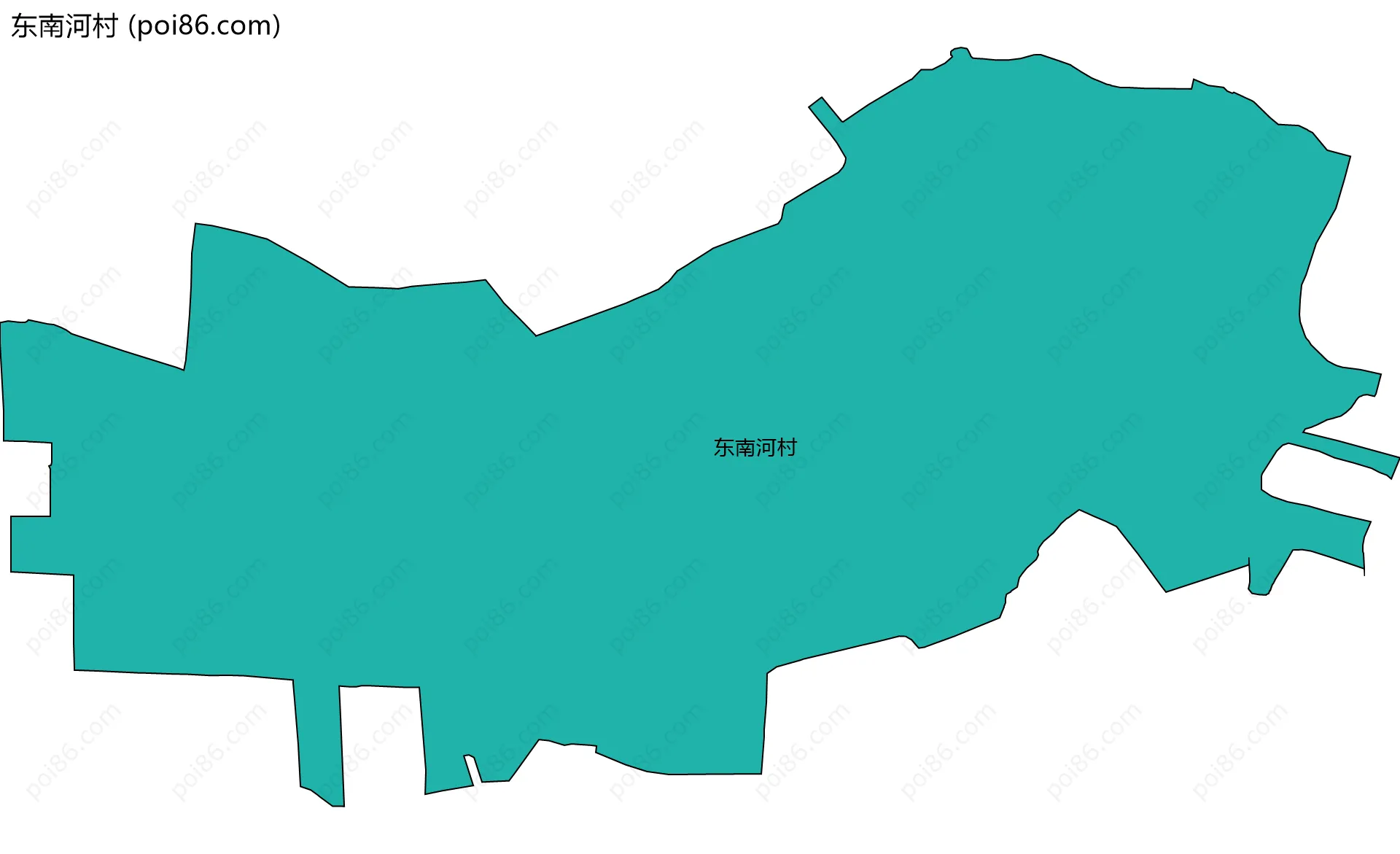 东南河村边界地图