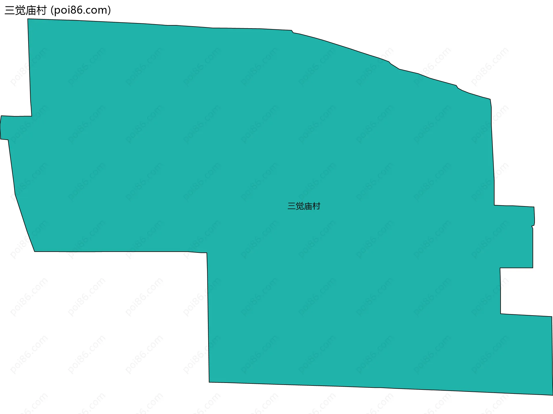 三觉庙村边界地图