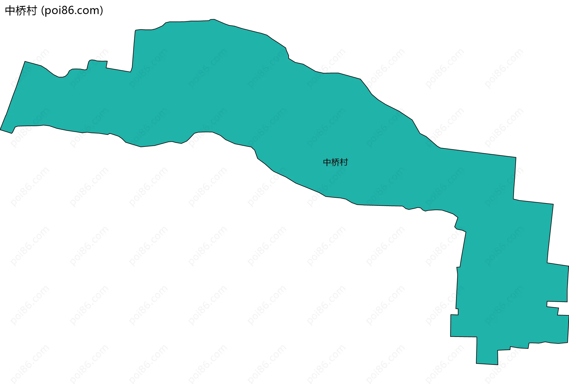 中桥村边界地图