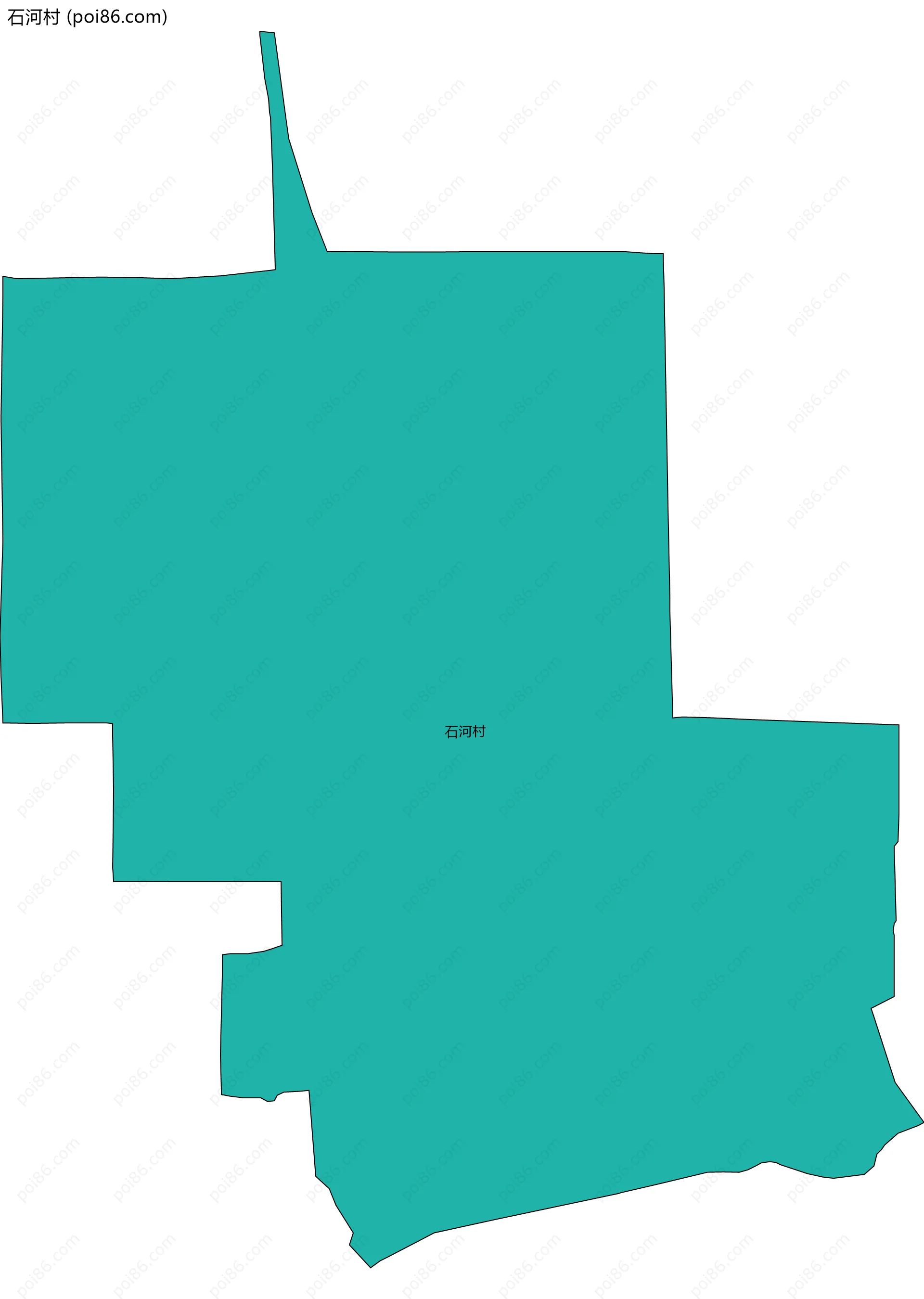 石河村边界地图