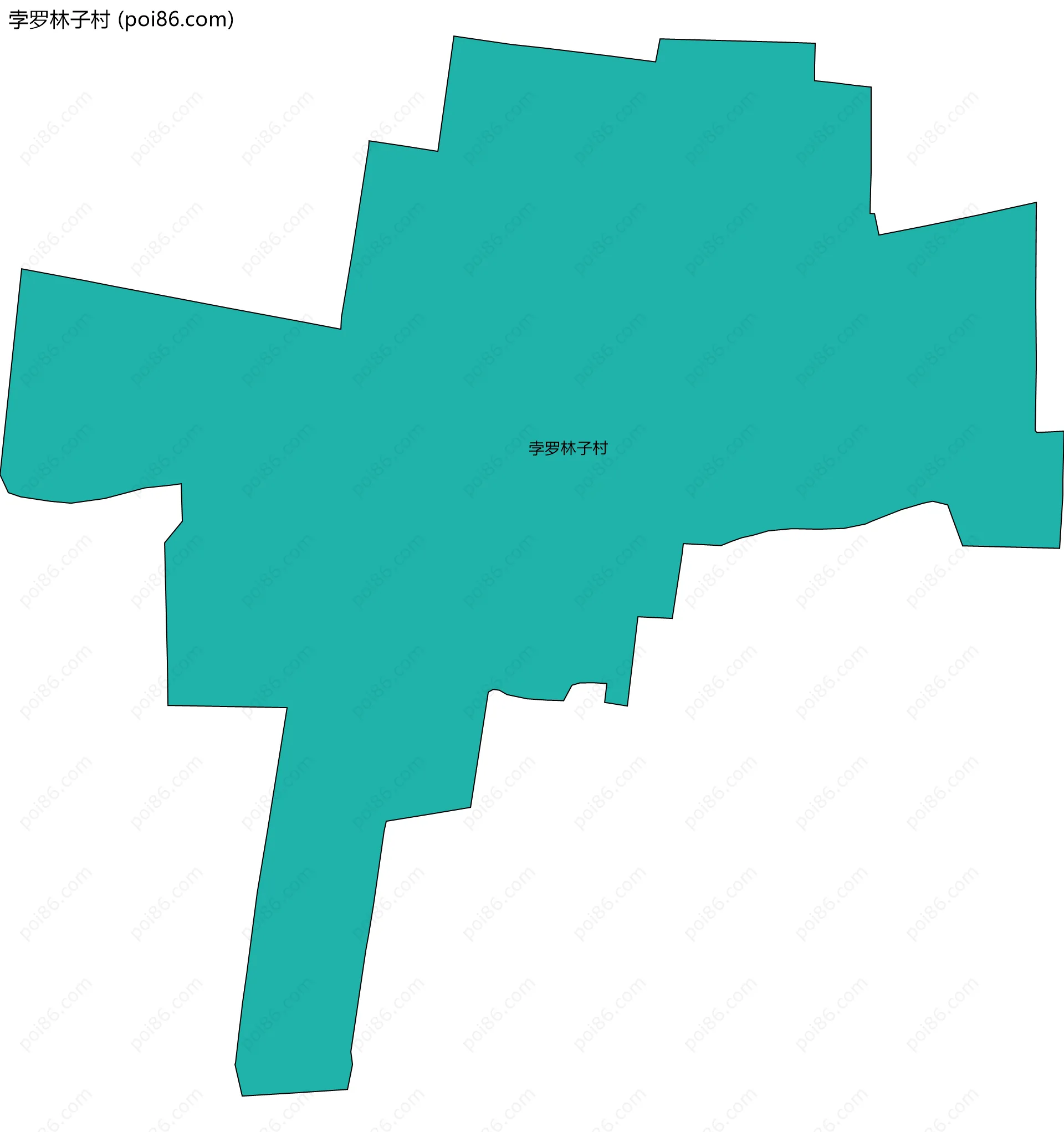 孛罗林子村边界地图