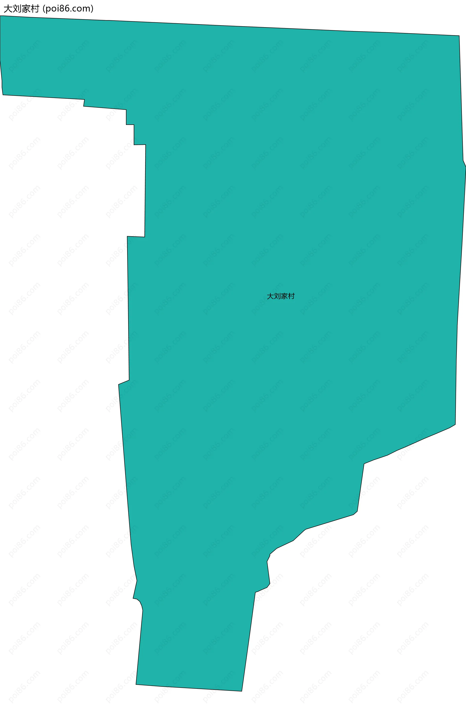 大刘家村边界地图