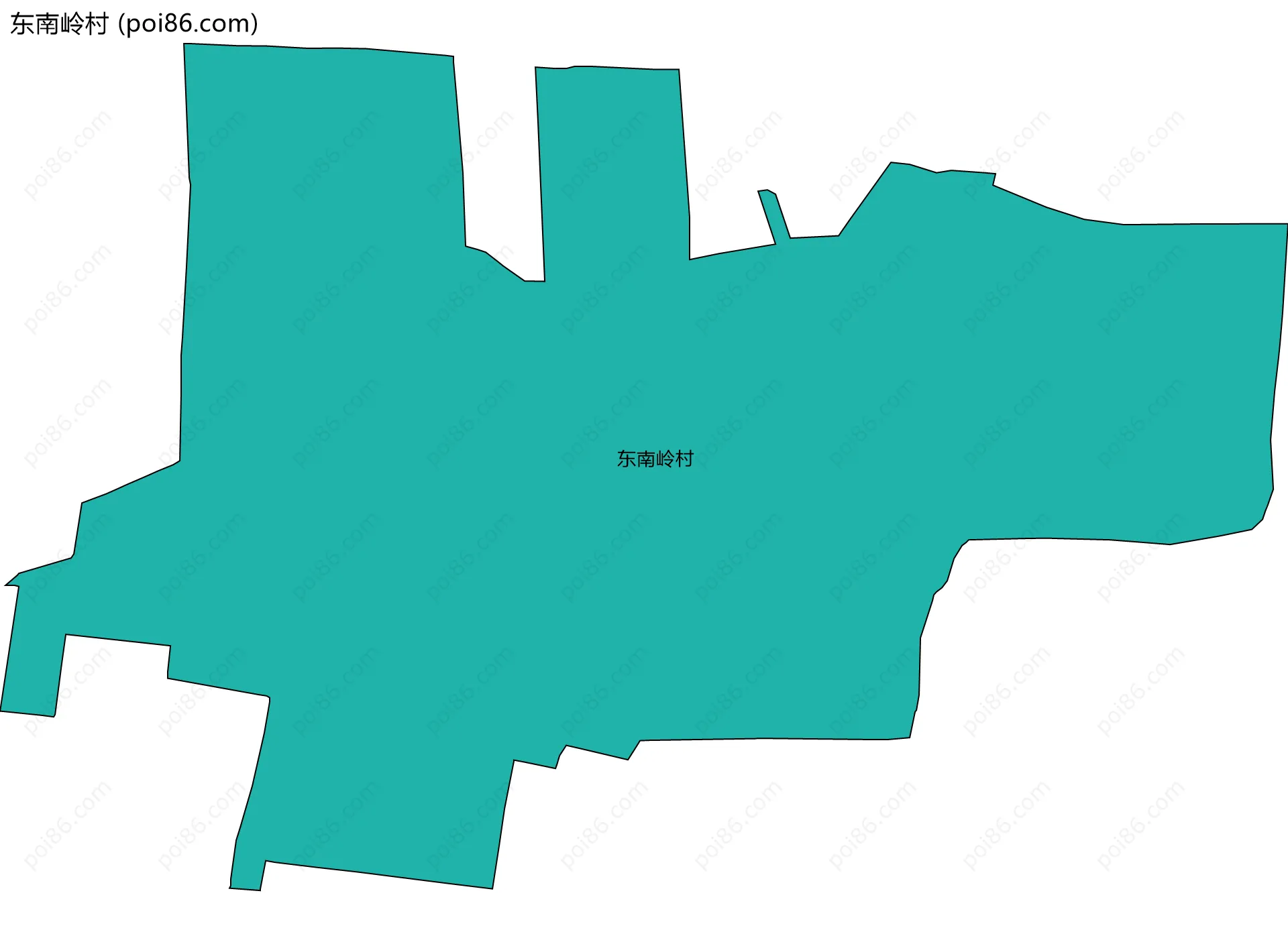 东南岭村边界地图
