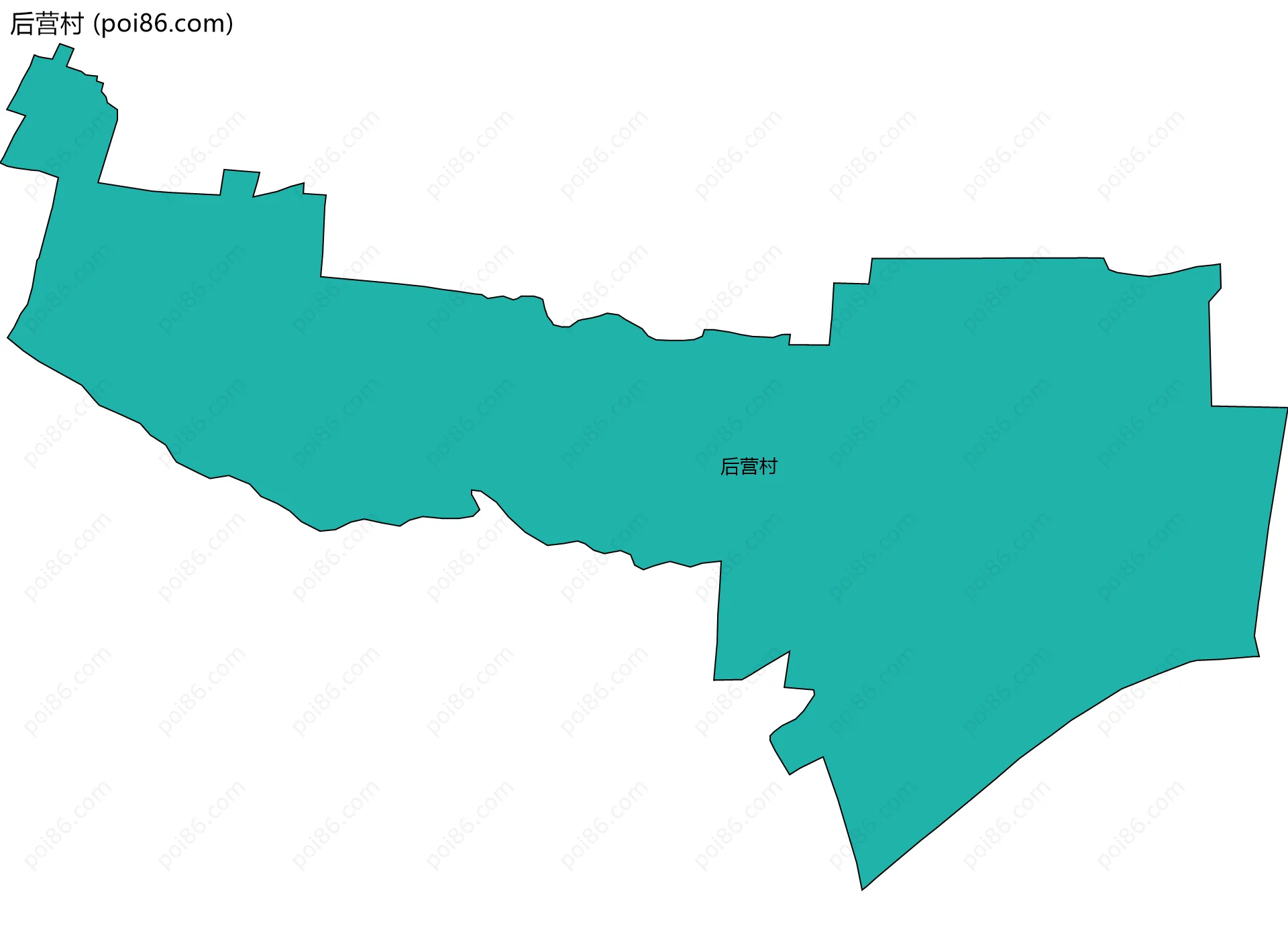 后营村边界地图