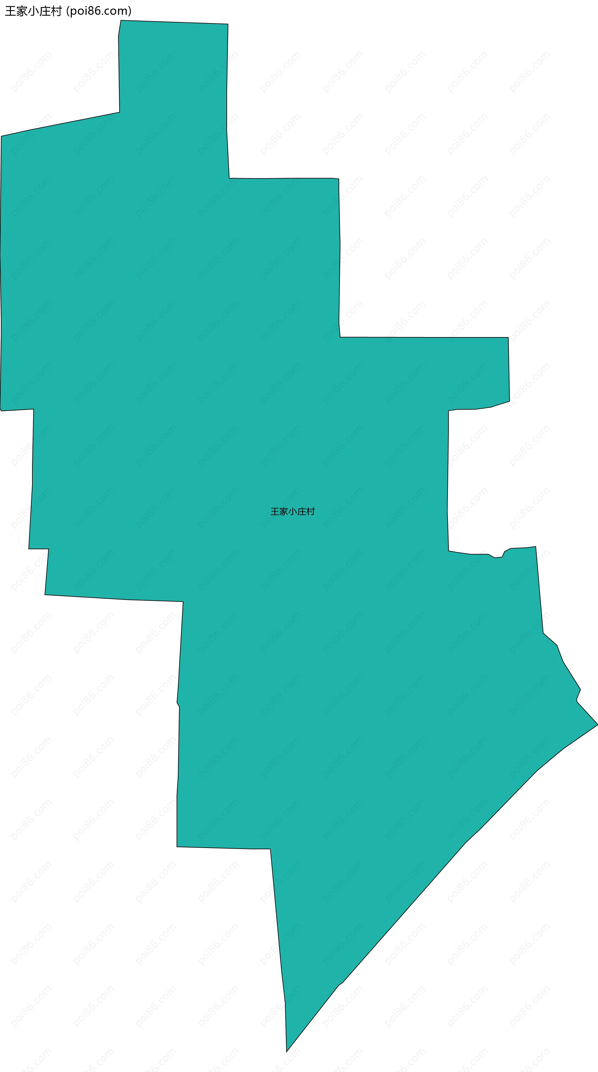 王家小庄村边界地图